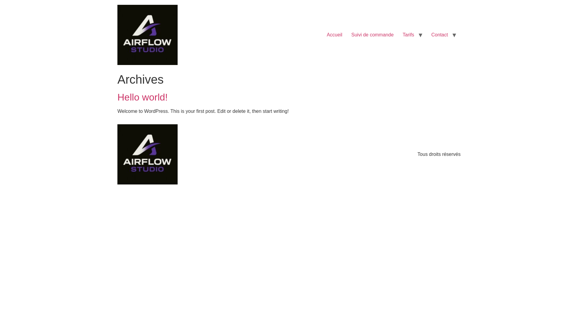 website screenshot of https://airflow-studio.fr