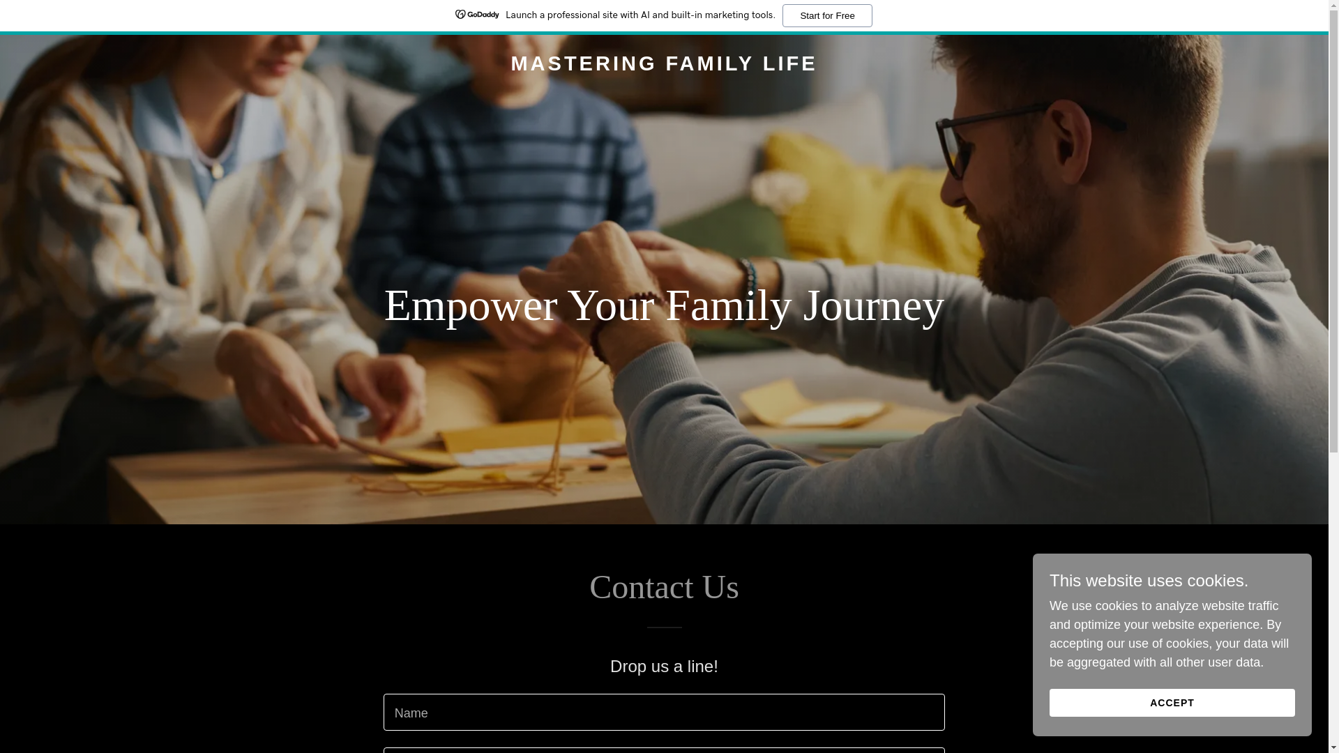 website screenshot of https://masteringfamilylife.ca/