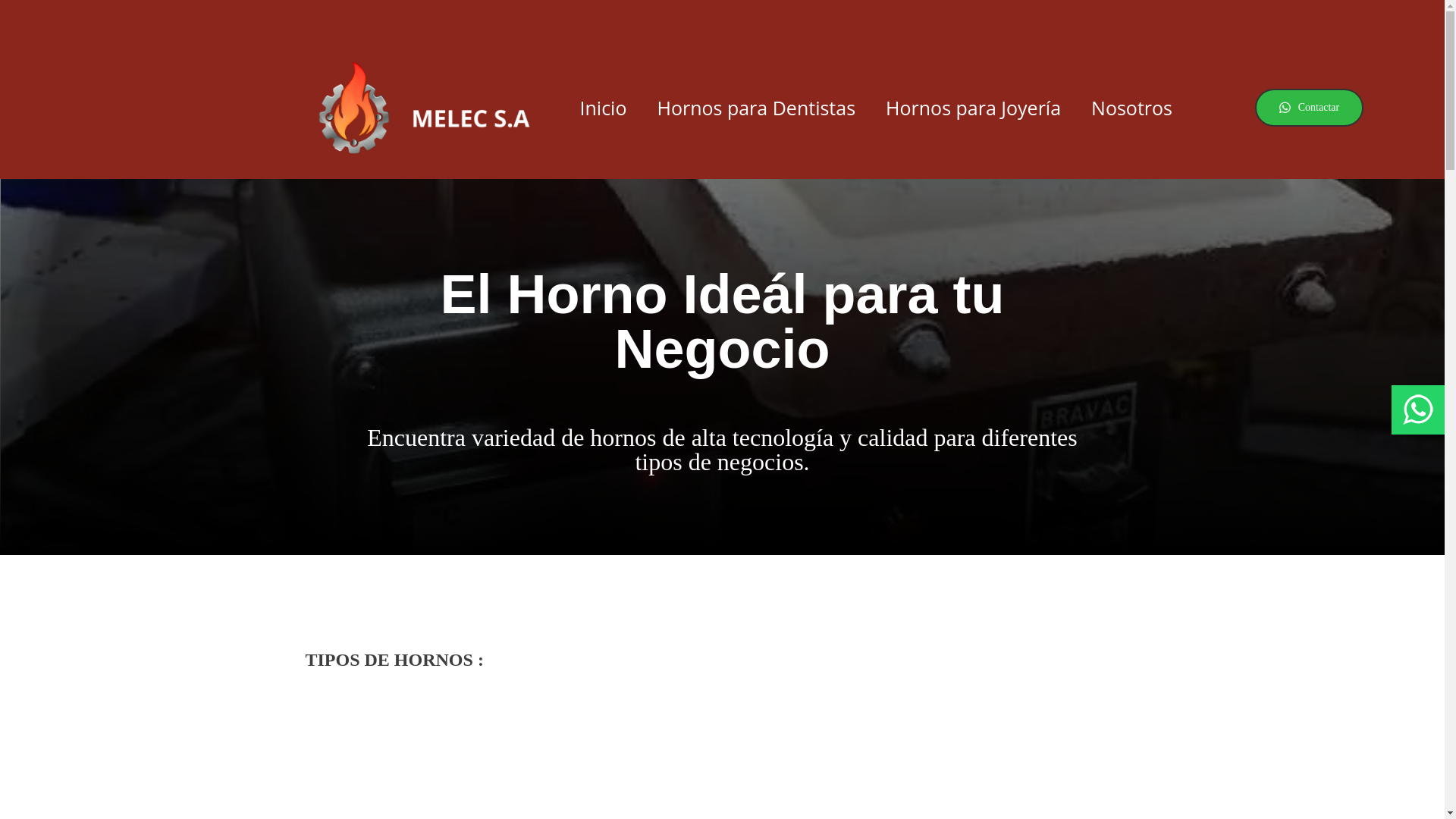 website screenshot of https://melecindustry.com/
