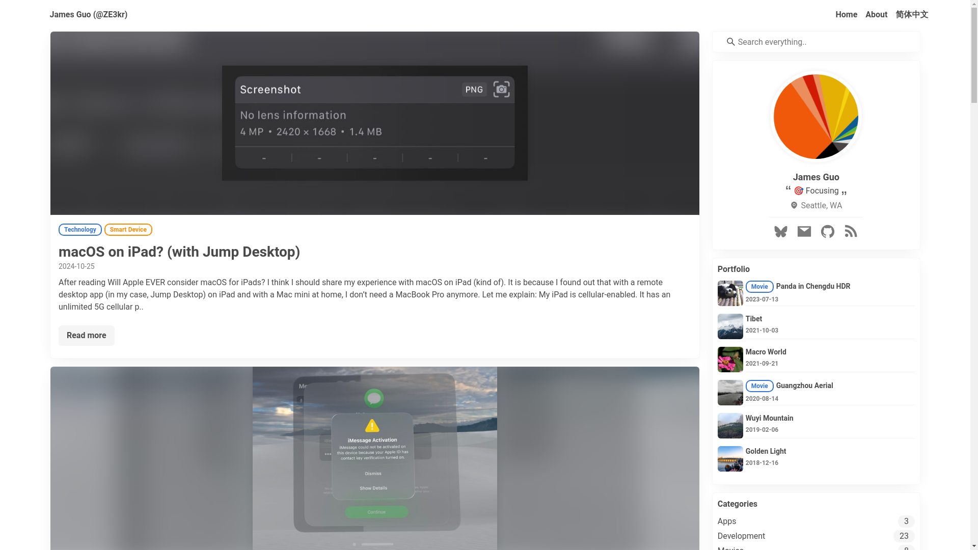 website screenshot of https://ze3kr-com.pages.dev/