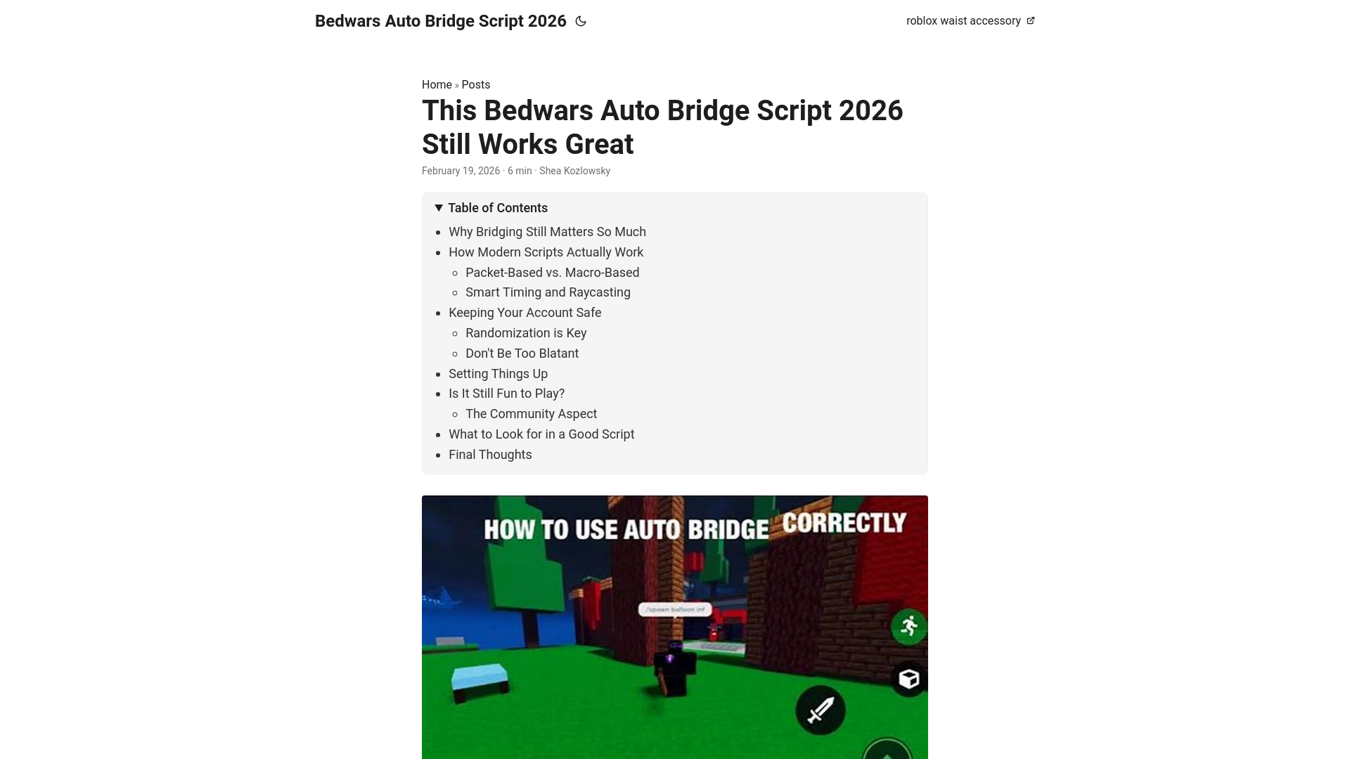 website screenshot of https://bedwars-auto-bridge-script-2026.pages.dev/