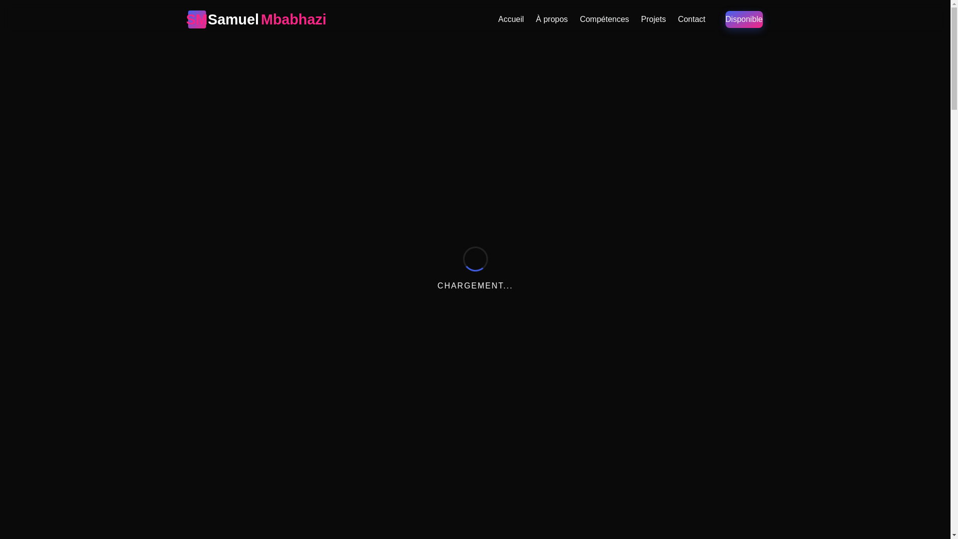 website screenshot of https://samuelmbabhazi.com/