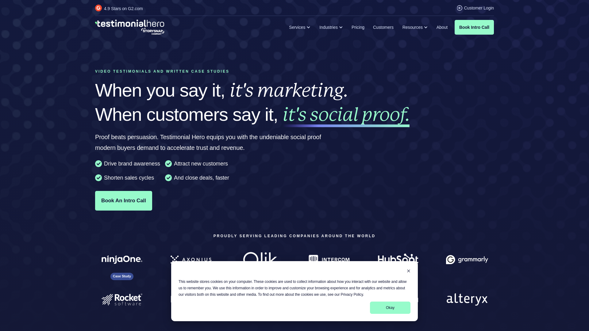 website screenshot of https://wetestimonialherovan.info/
