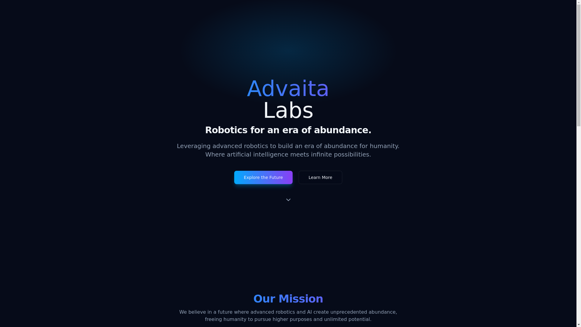 website screenshot of https://advaita-labs-landing-page.pages.dev/