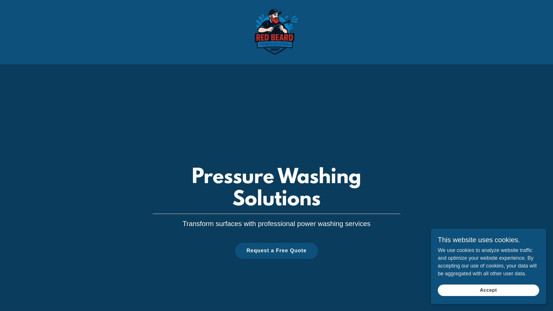 website screenshot of https://redbeardpowerwashingindiana.com/