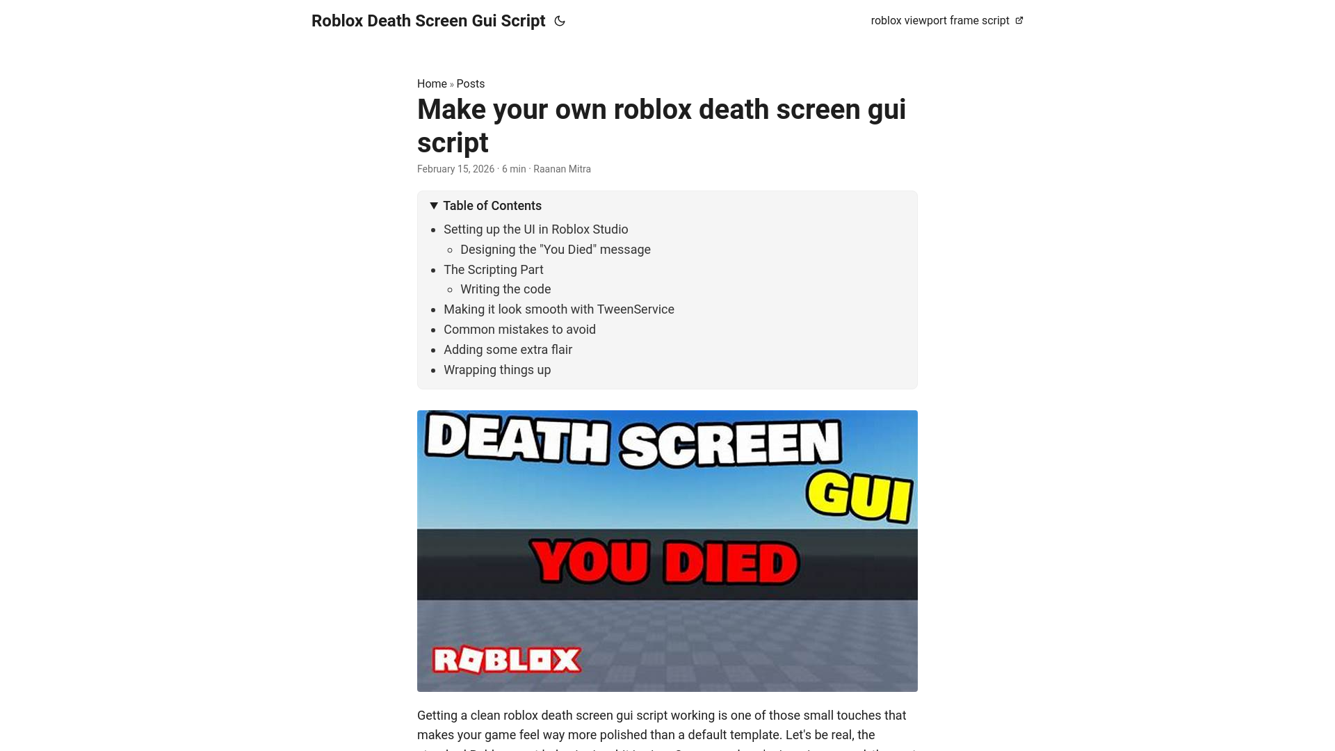 website screenshot of https://roblox-death-screen-gui-script.pages.dev/