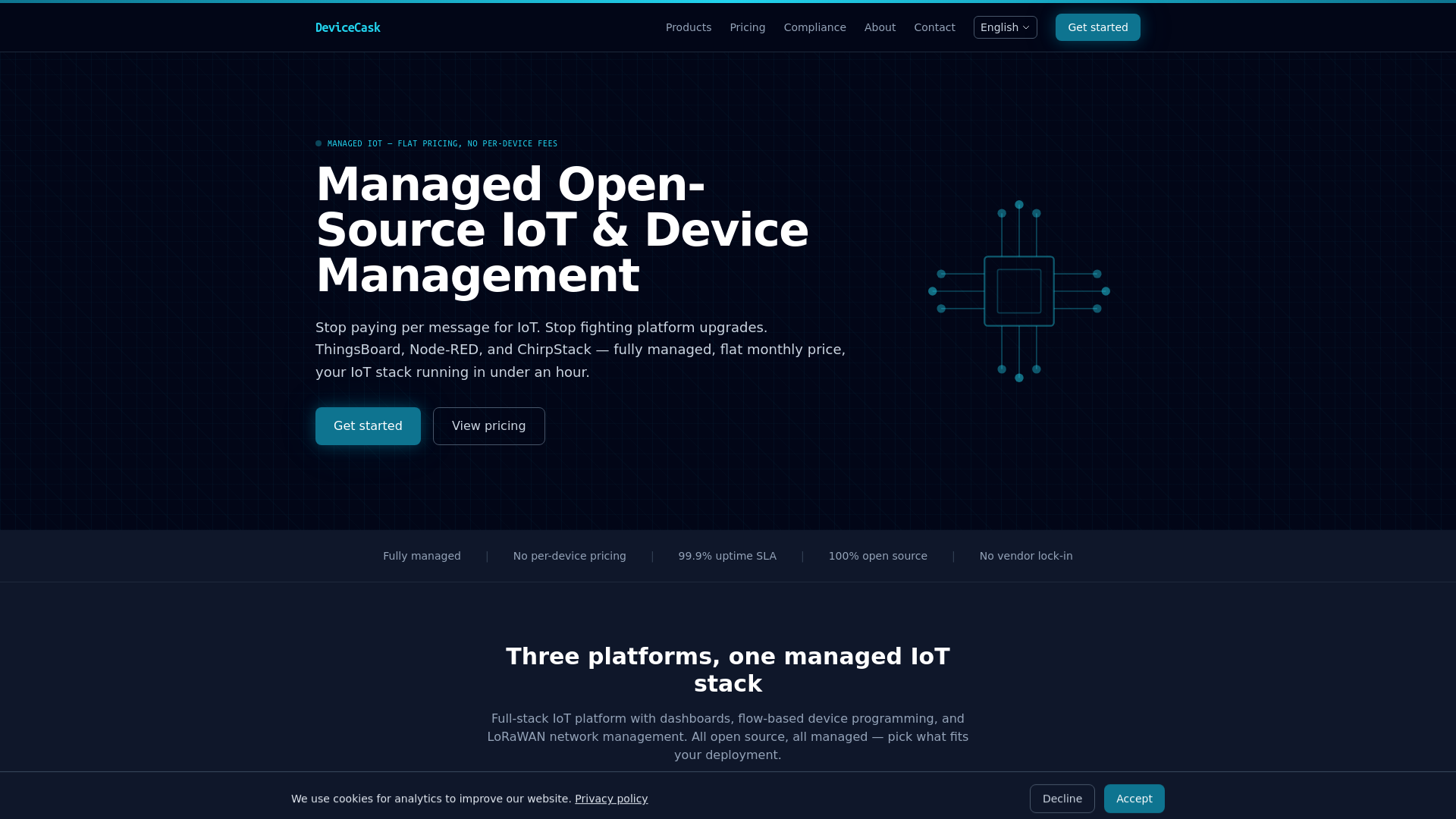 website screenshot of https://devicecask.com/
