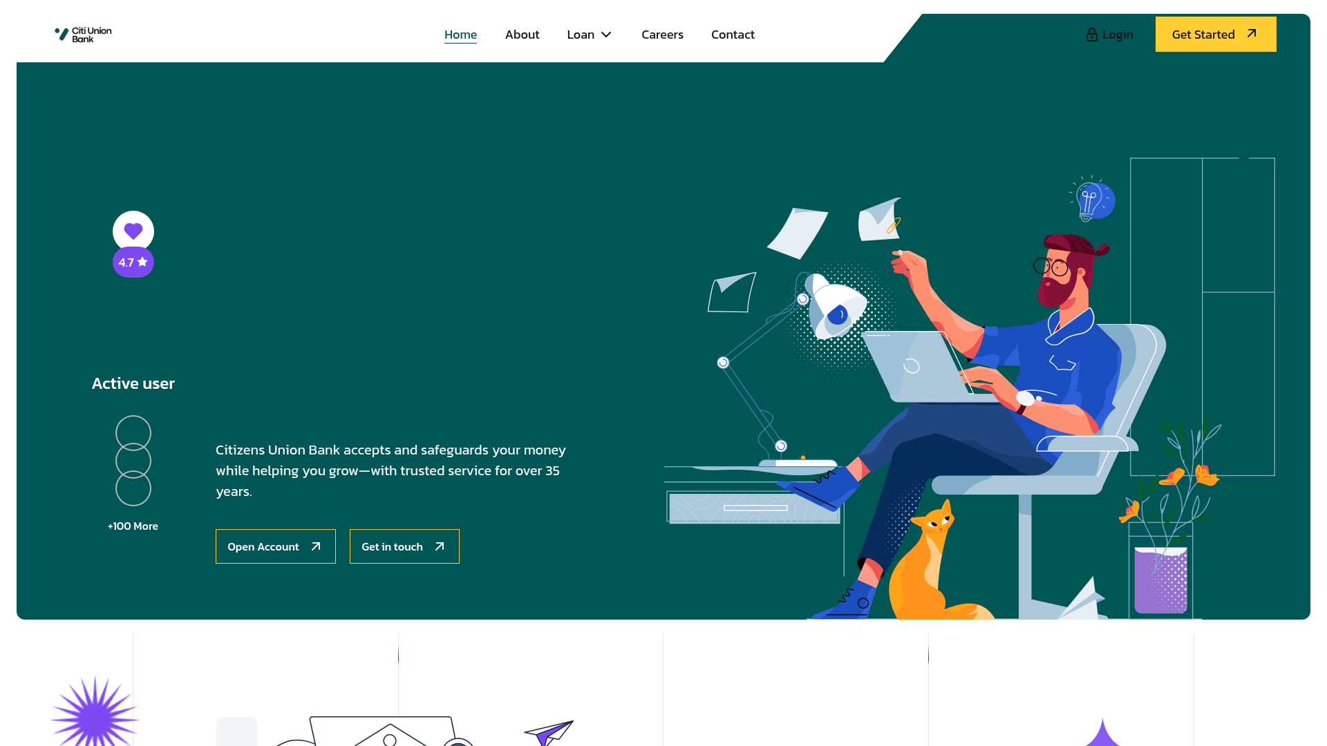 website screenshot of https://citizensunionbk.com/