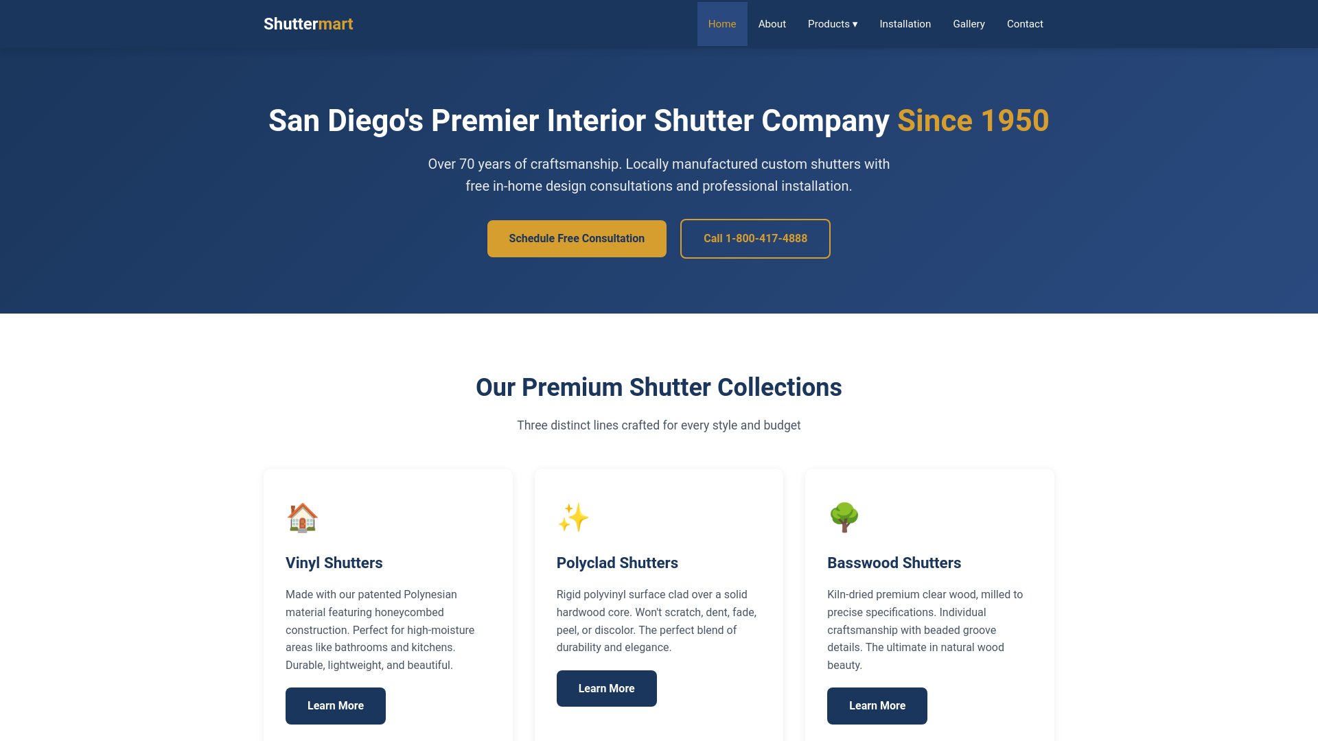 website screenshot of https://shuttermart-site.pages.dev/