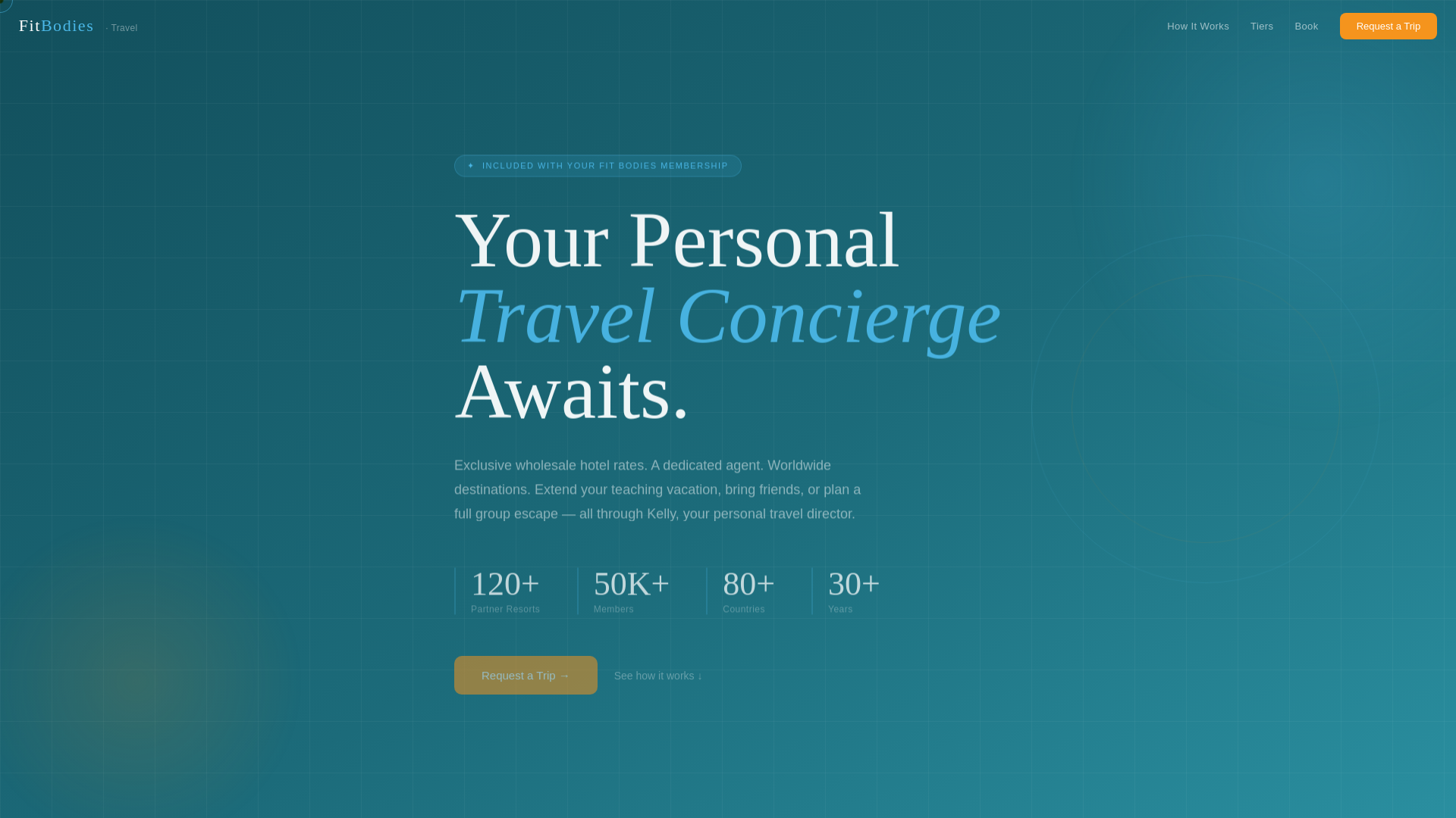 website screenshot of https://travelfitbodies.com/