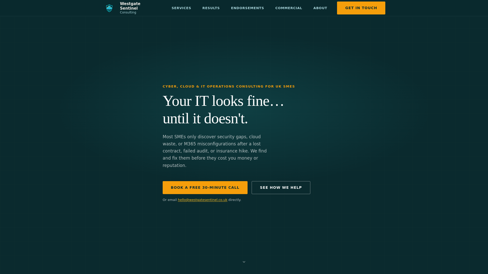 website screenshot of https://westgatesentinel.co.uk