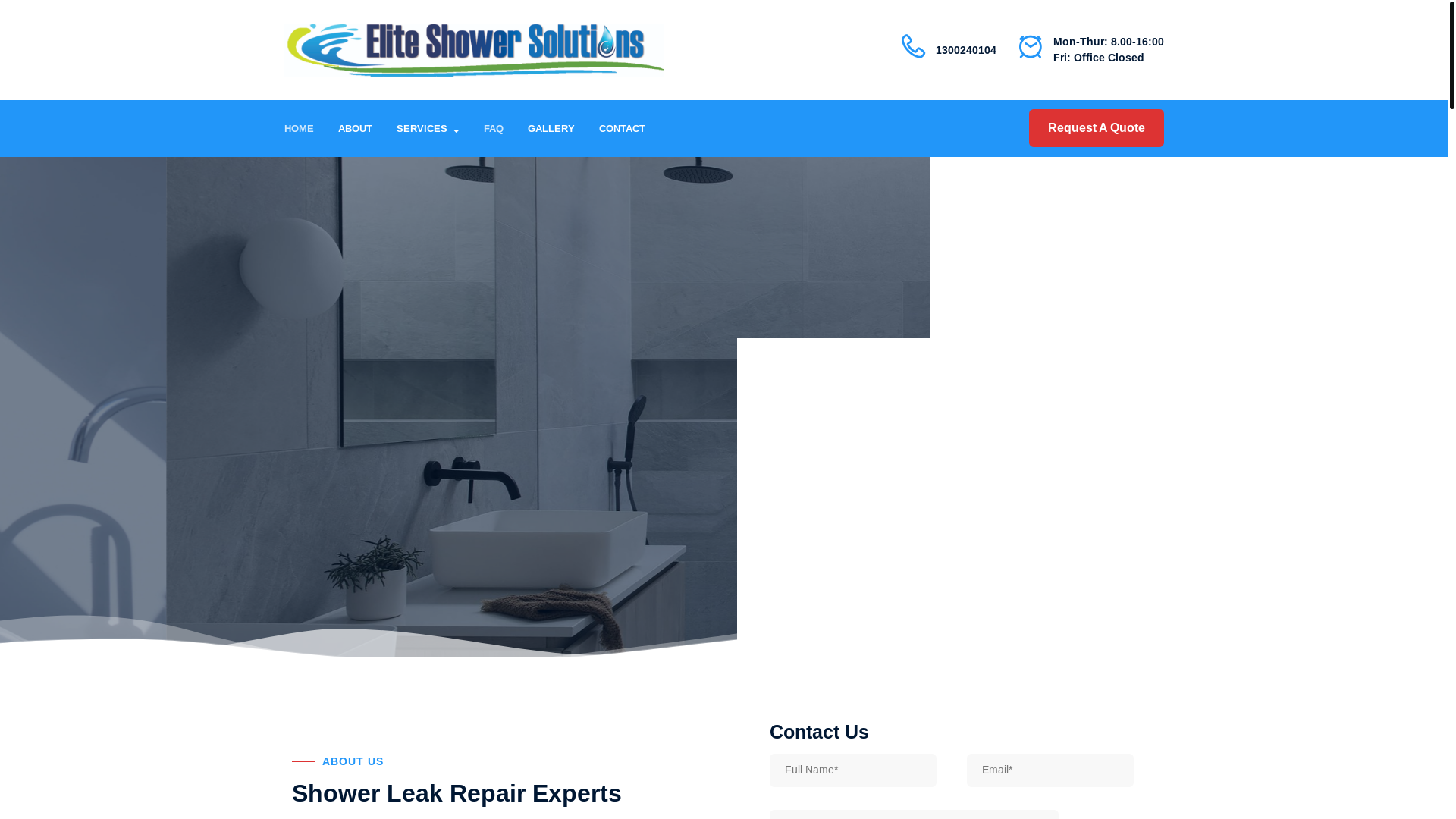 website screenshot of https://eliteshowersolutions.online/