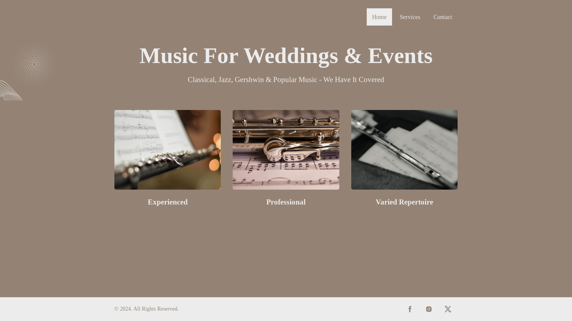 website screenshot of https://flutetto.co.uk/