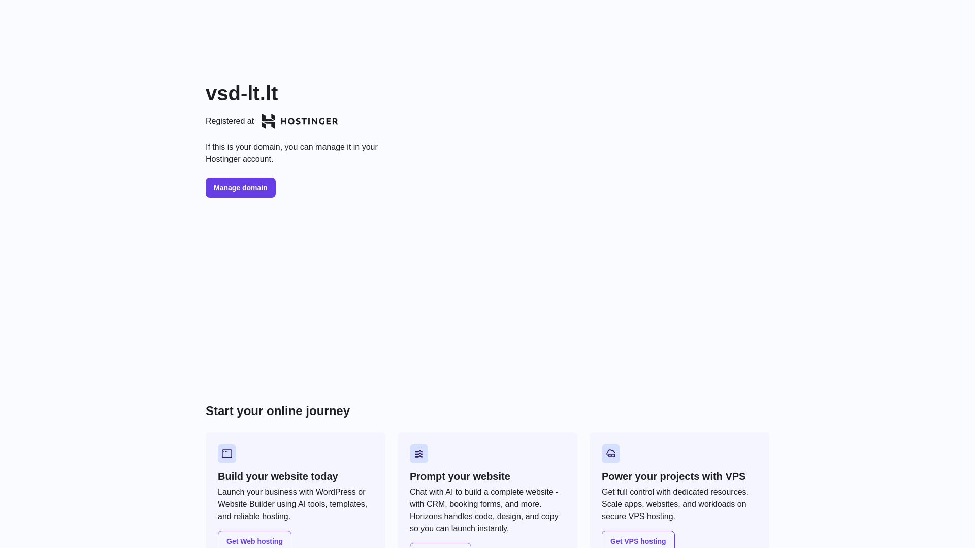 website screenshot of https://vsd-lt.lt/