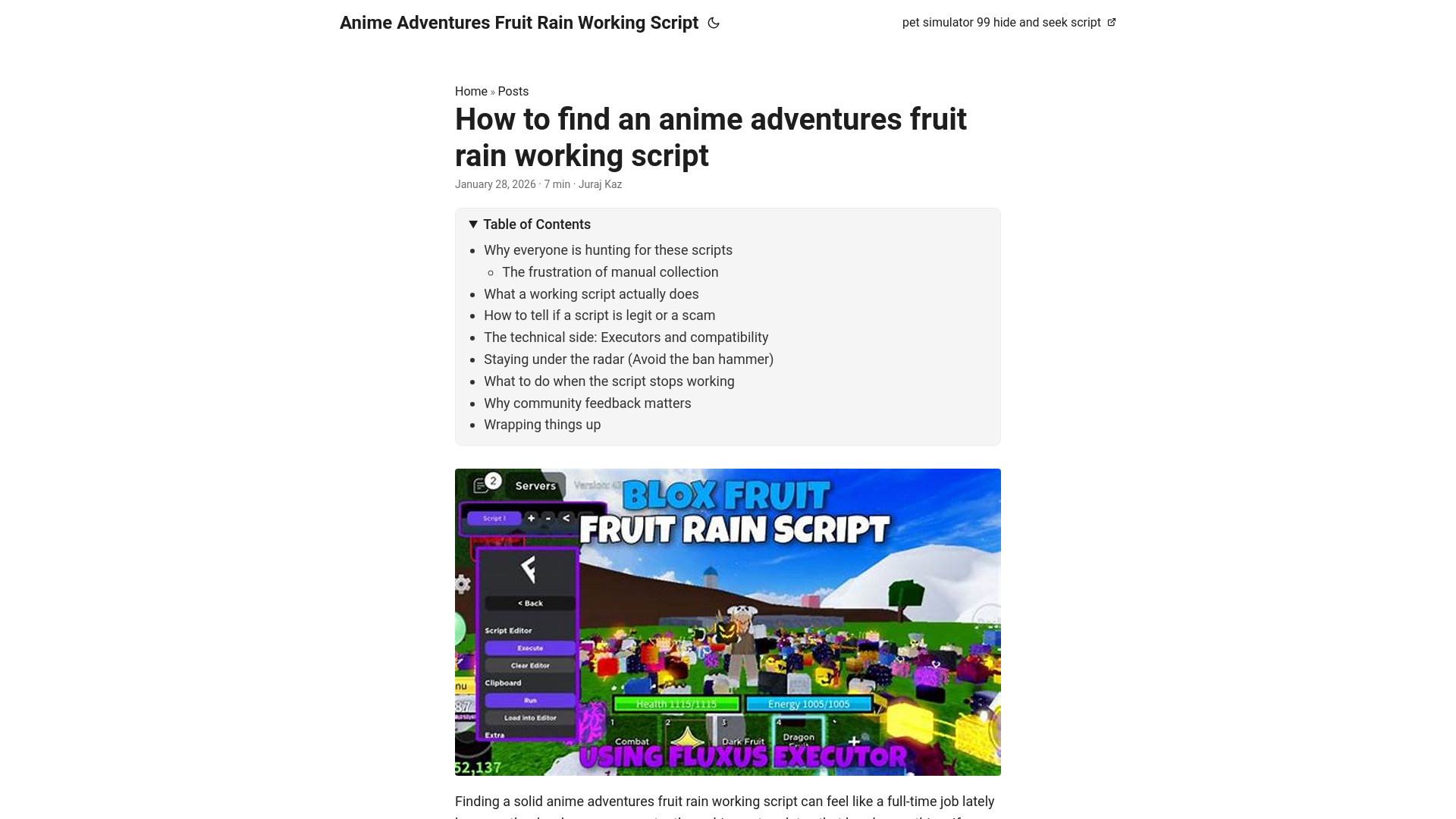 website screenshot of https://anime-adventures-fruit-rain-working-script.pages.dev/
