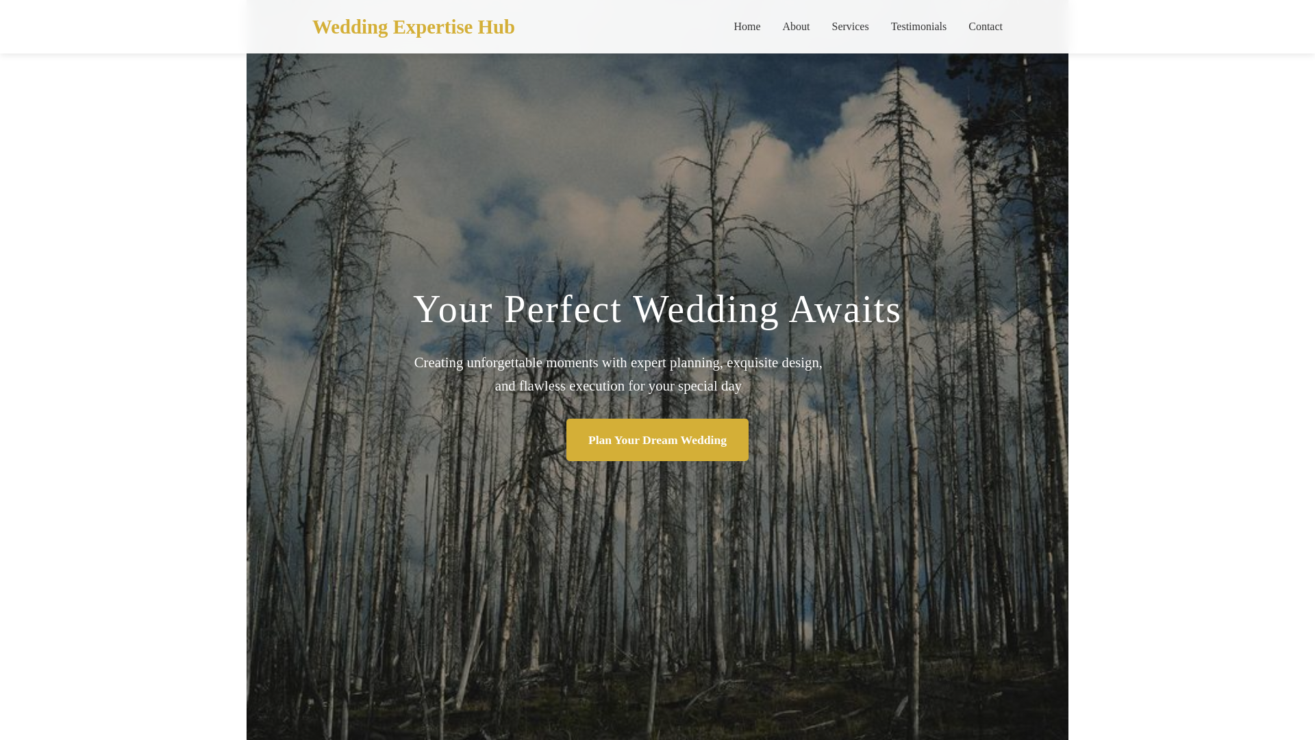 website screenshot of https://weddingexpertisehub.sbs/