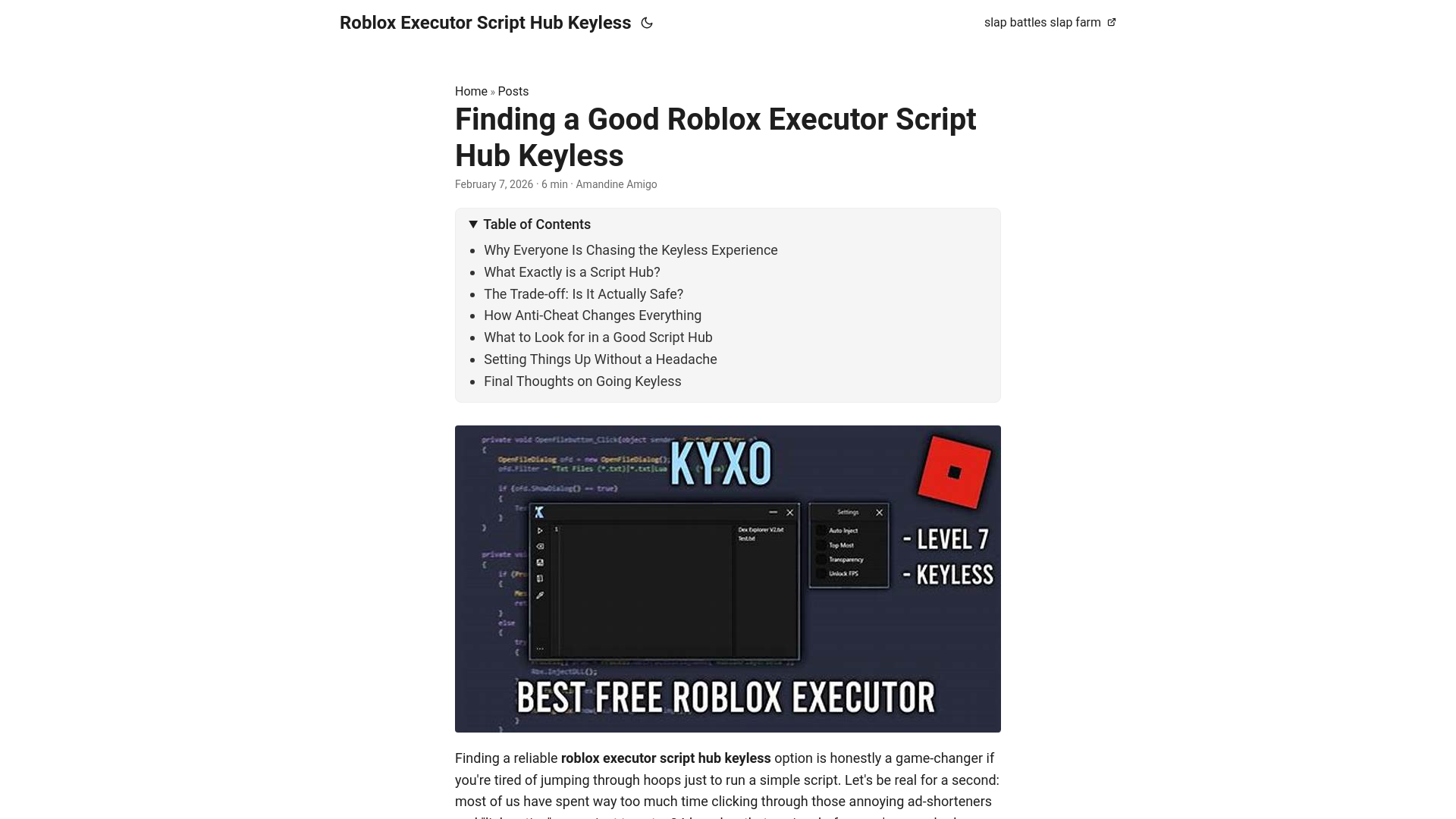 website screenshot of https://roblox-executor-script-hub-keyless.pages.dev/