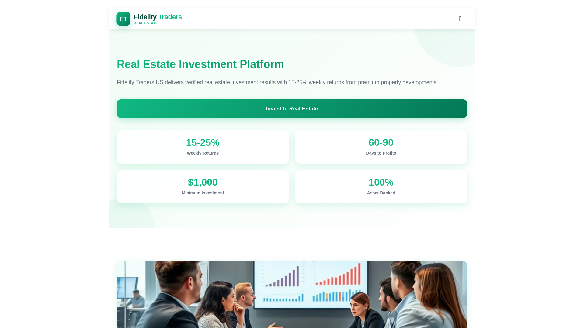 website screenshot of https://fidelityrealestate.online/