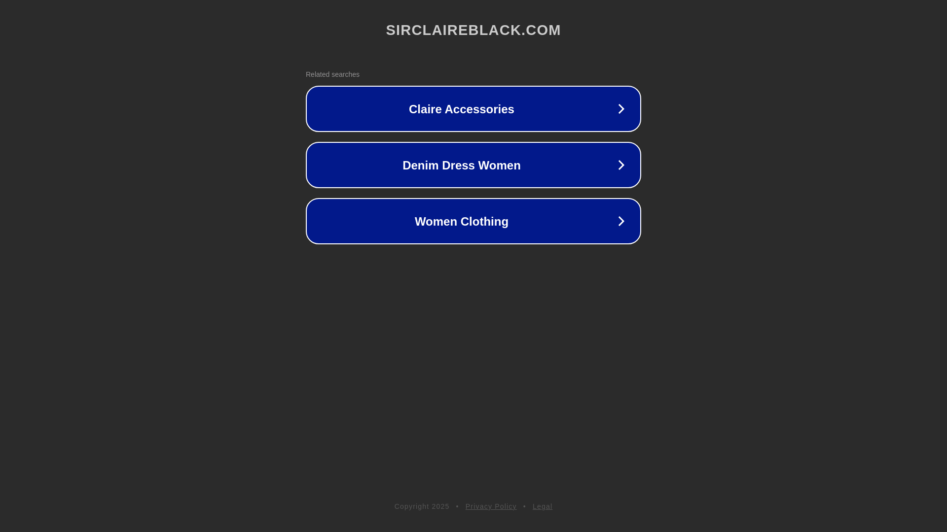 website screenshot of https://sirclaireblack.com/