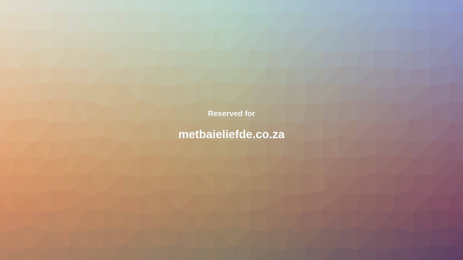 website screenshot of https://metbaieliefde.co.za/