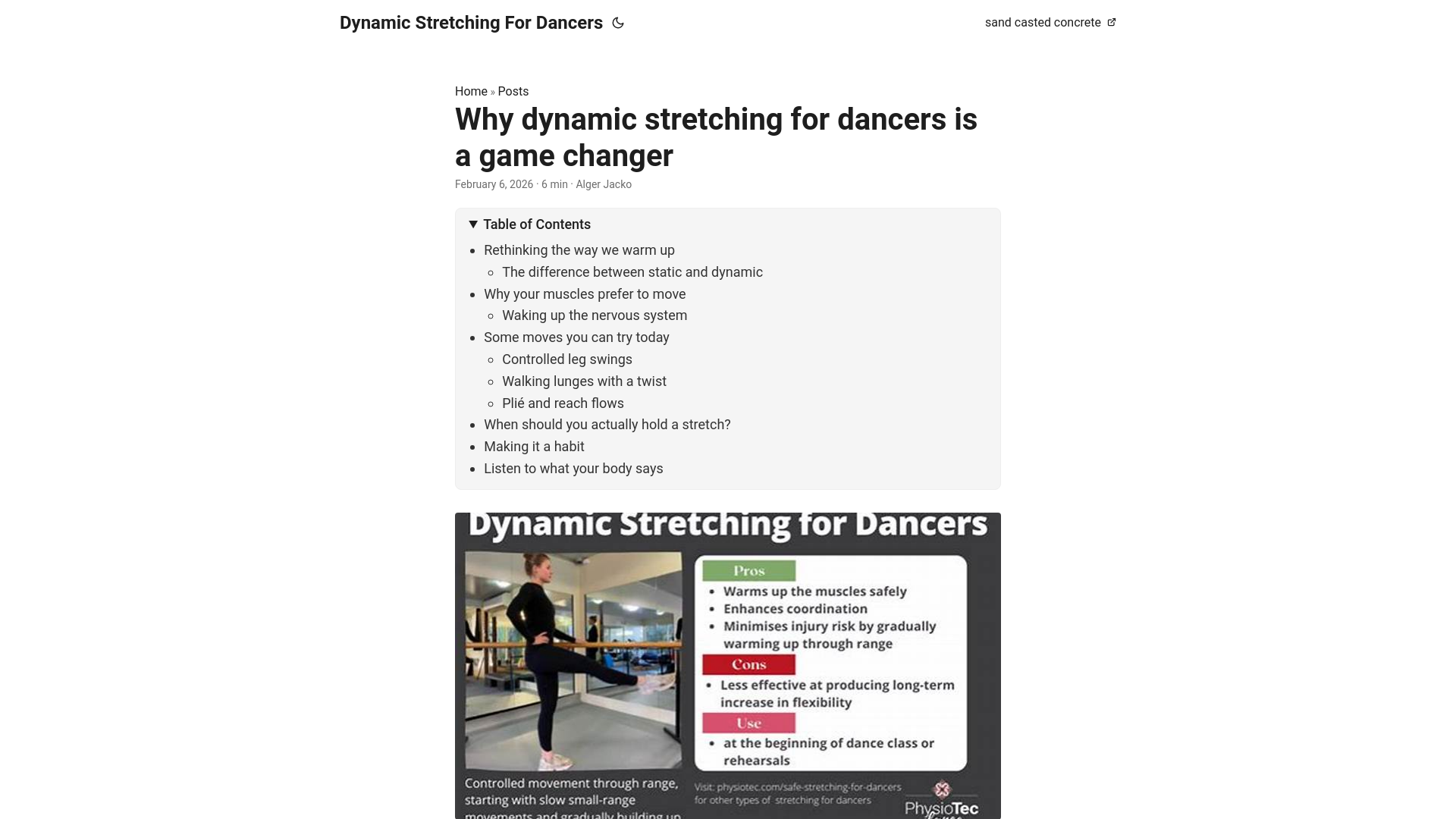 website screenshot of https://dynamic-stretching-for-dancers.pages.dev/
