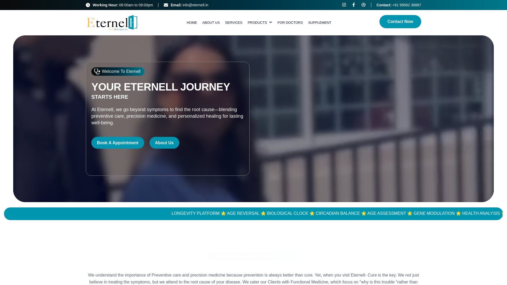 website screenshot of https://eternell.care/