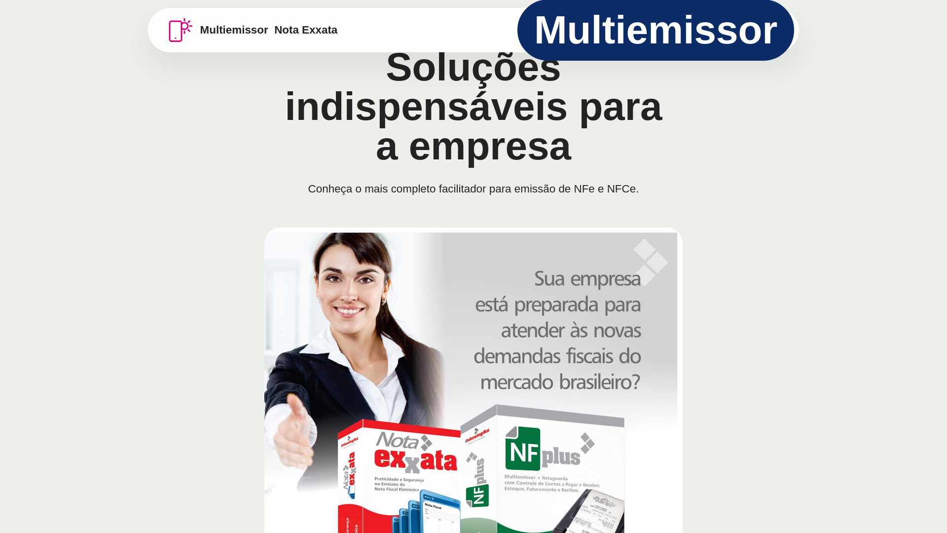 website screenshot of https://multiemissor.com.br/