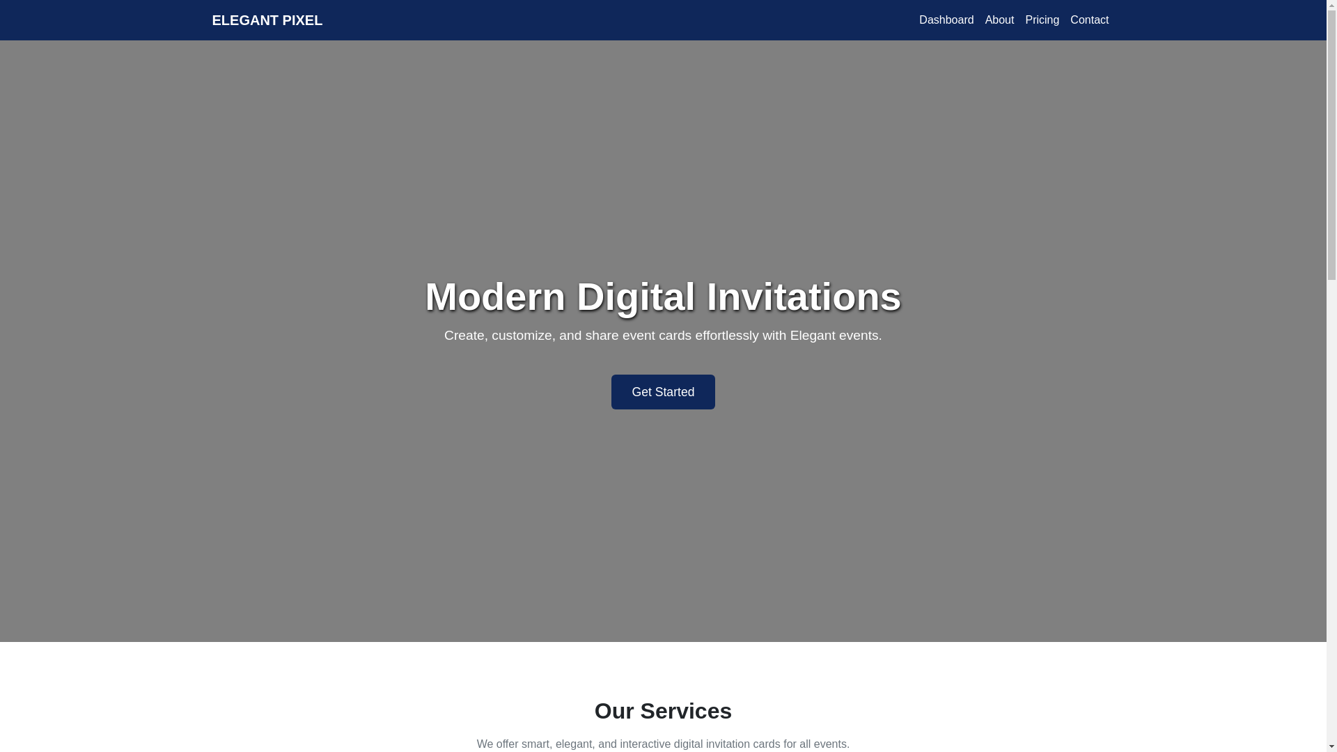 website screenshot of https://elegantevents.co.tz/