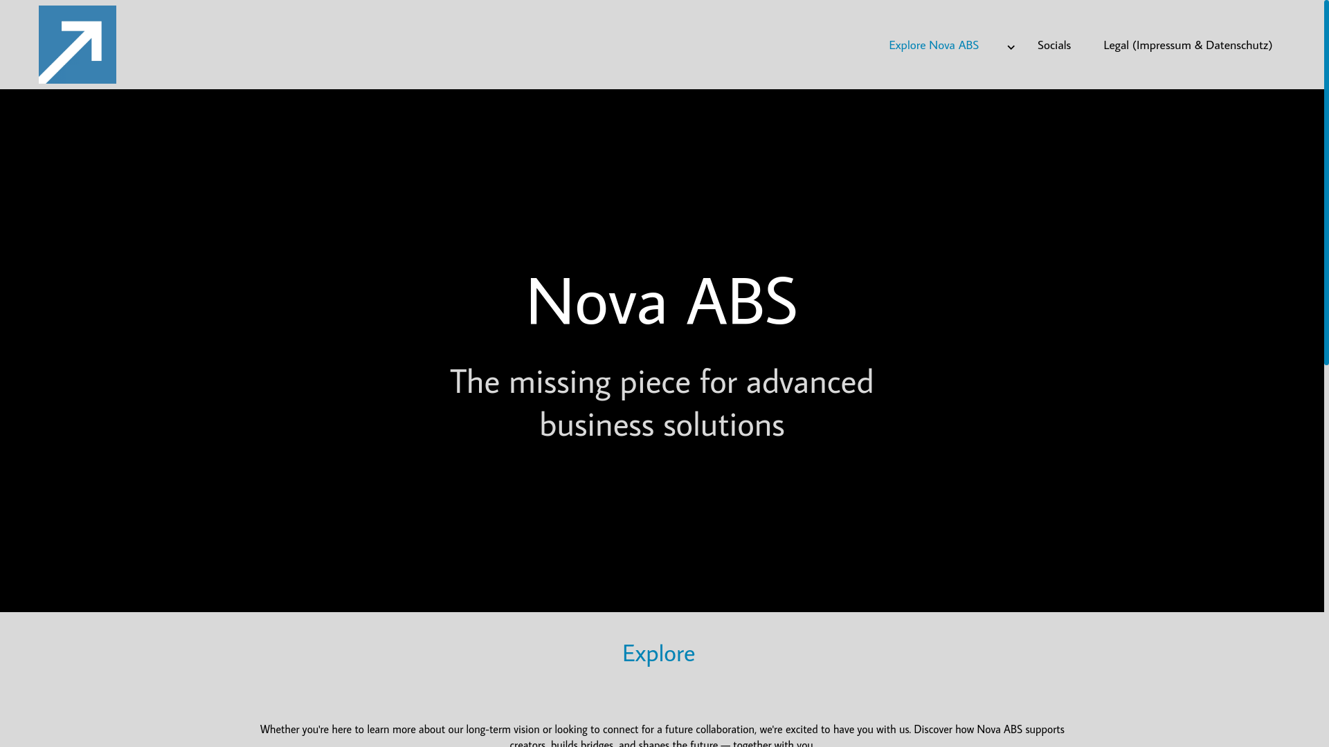 website screenshot of https://nova-abs.com/