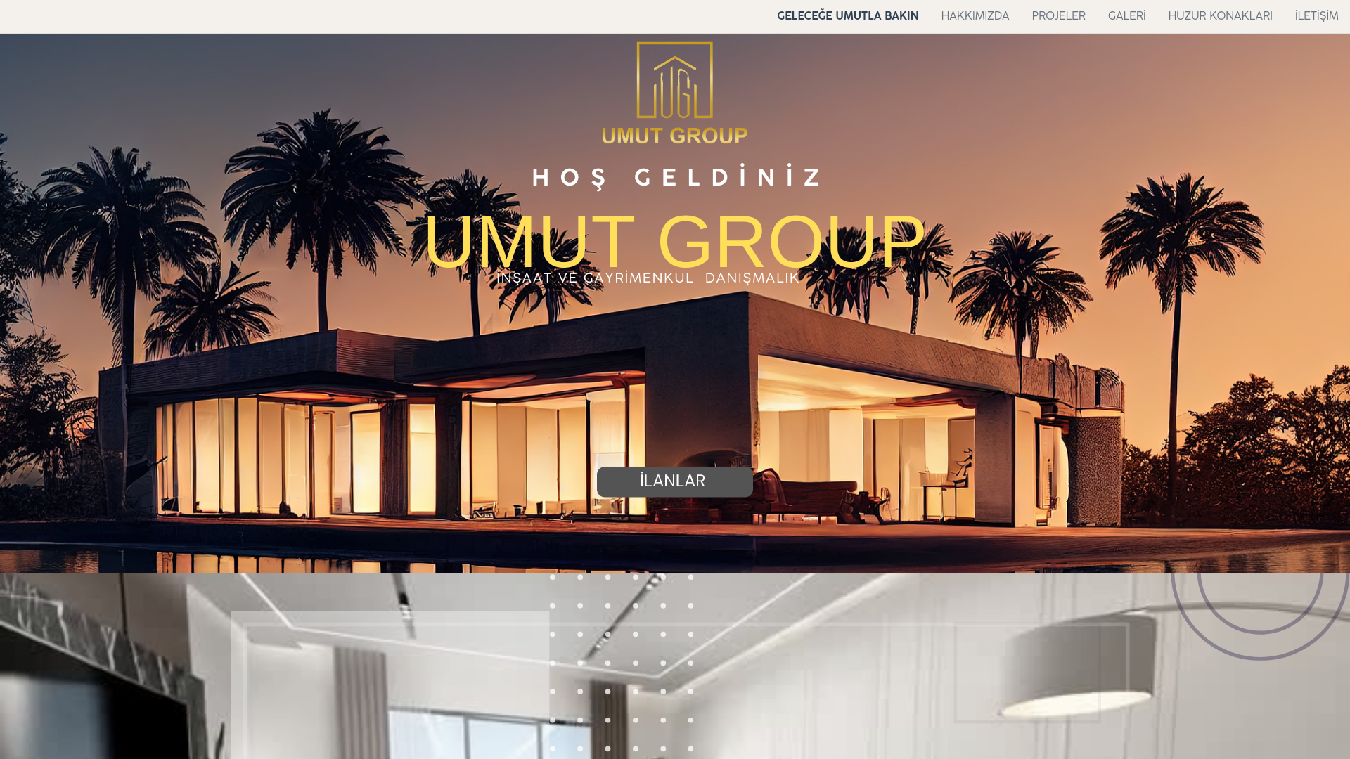 website screenshot of https://umutgroupinsaat.com/