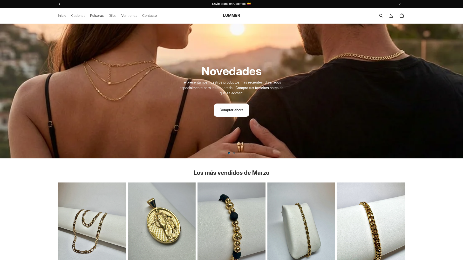 website screenshot of https://lummerbrand.com/