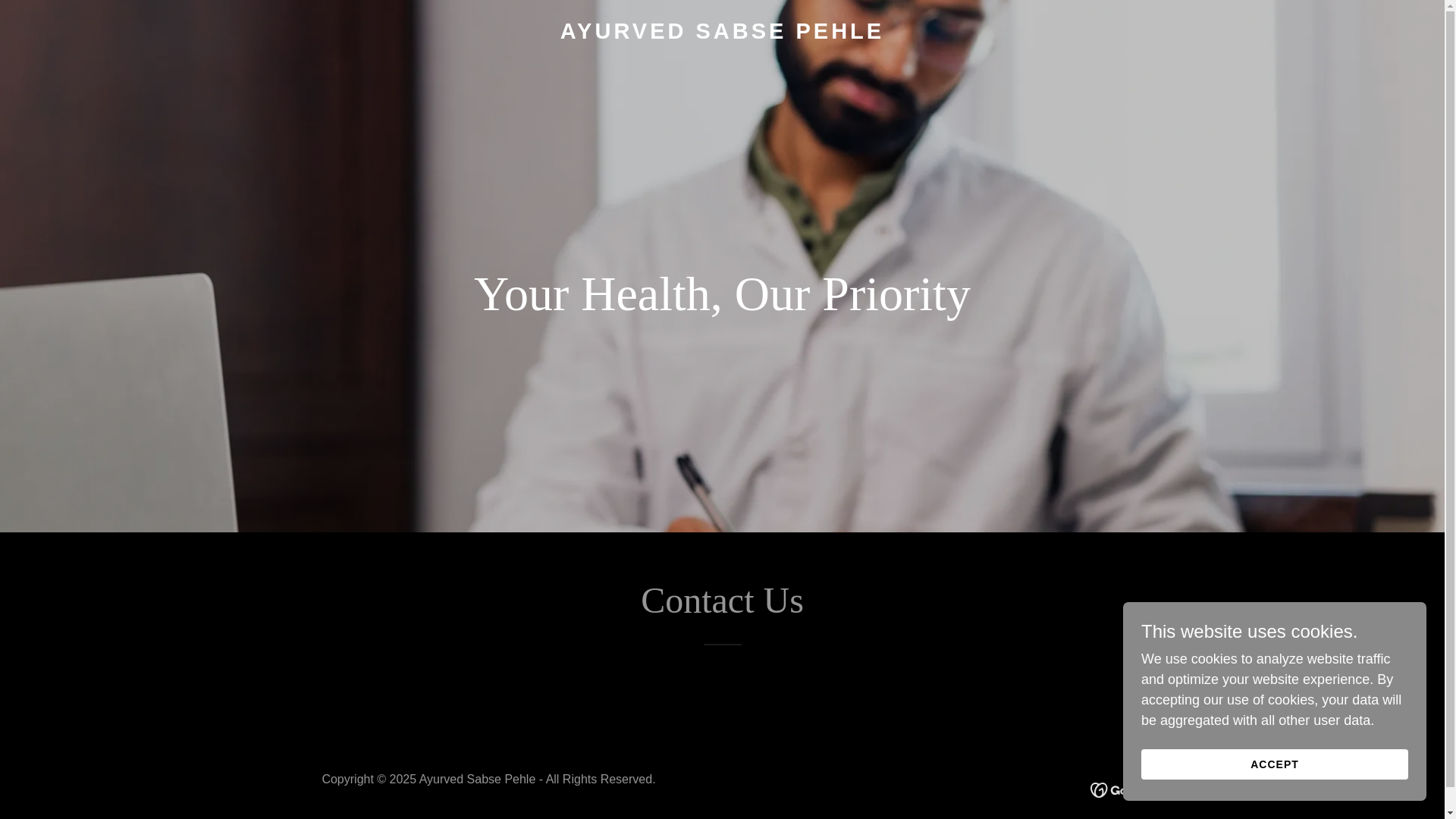website screenshot of https://ayurvedsabsepahle.com/