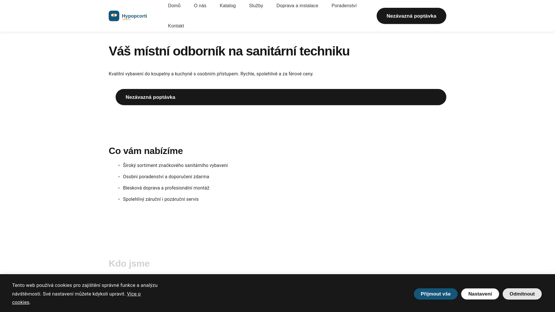 website screenshot of https://hypopcorti.center/