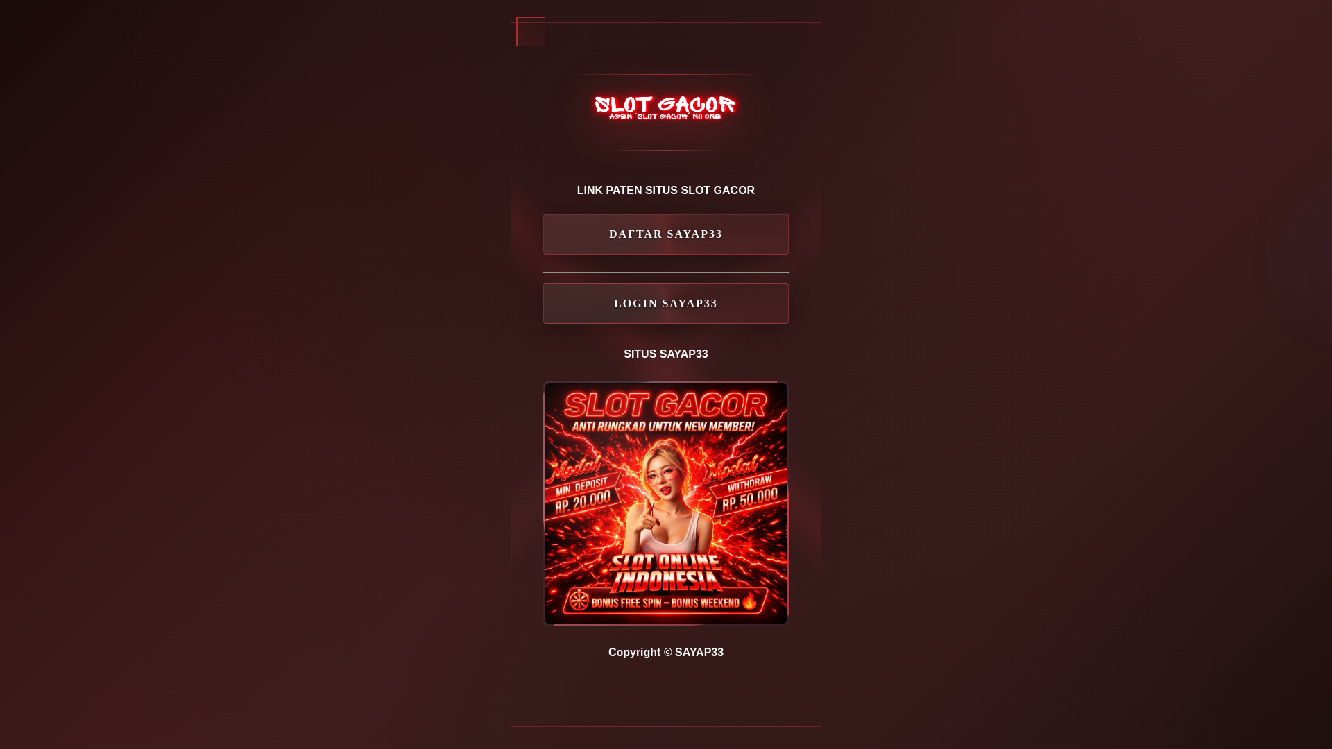 website screenshot of https://sayap33-crypto.pages.dev/