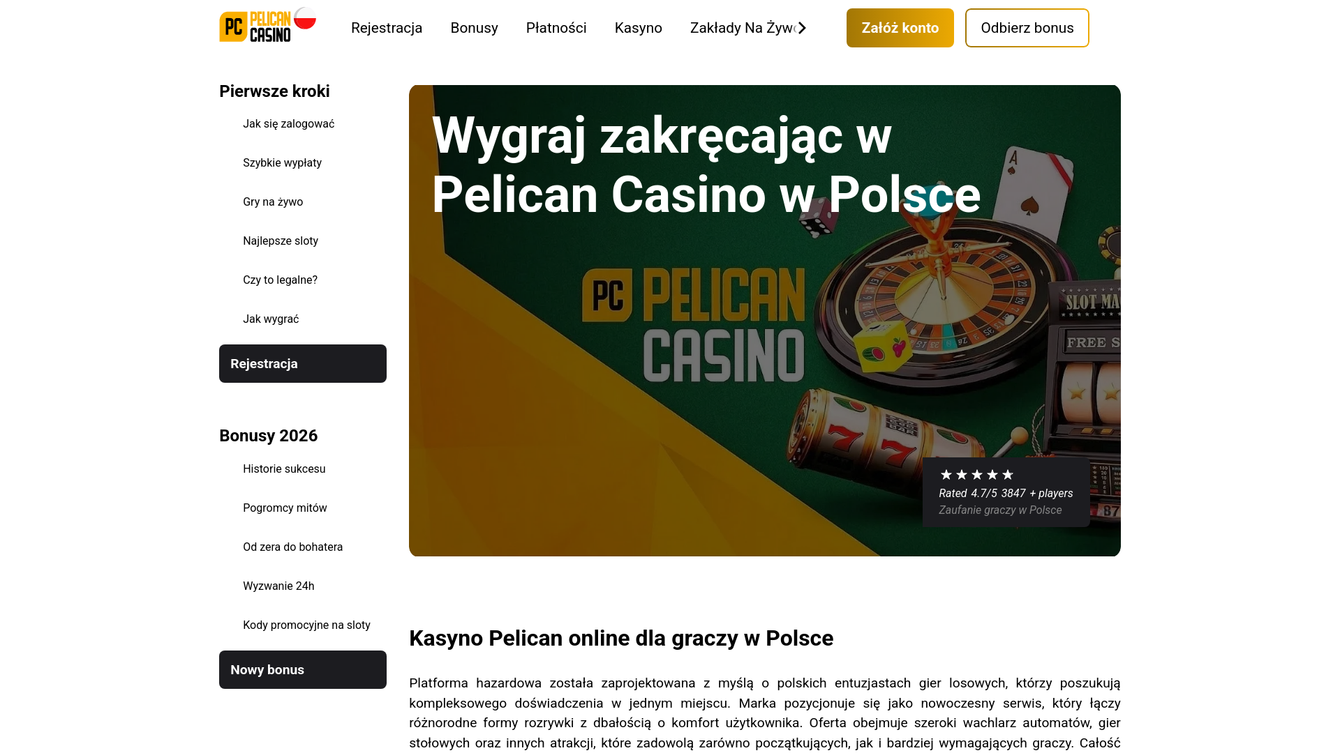 website screenshot of https://pelican-kasyno-com-pl.pages.dev/