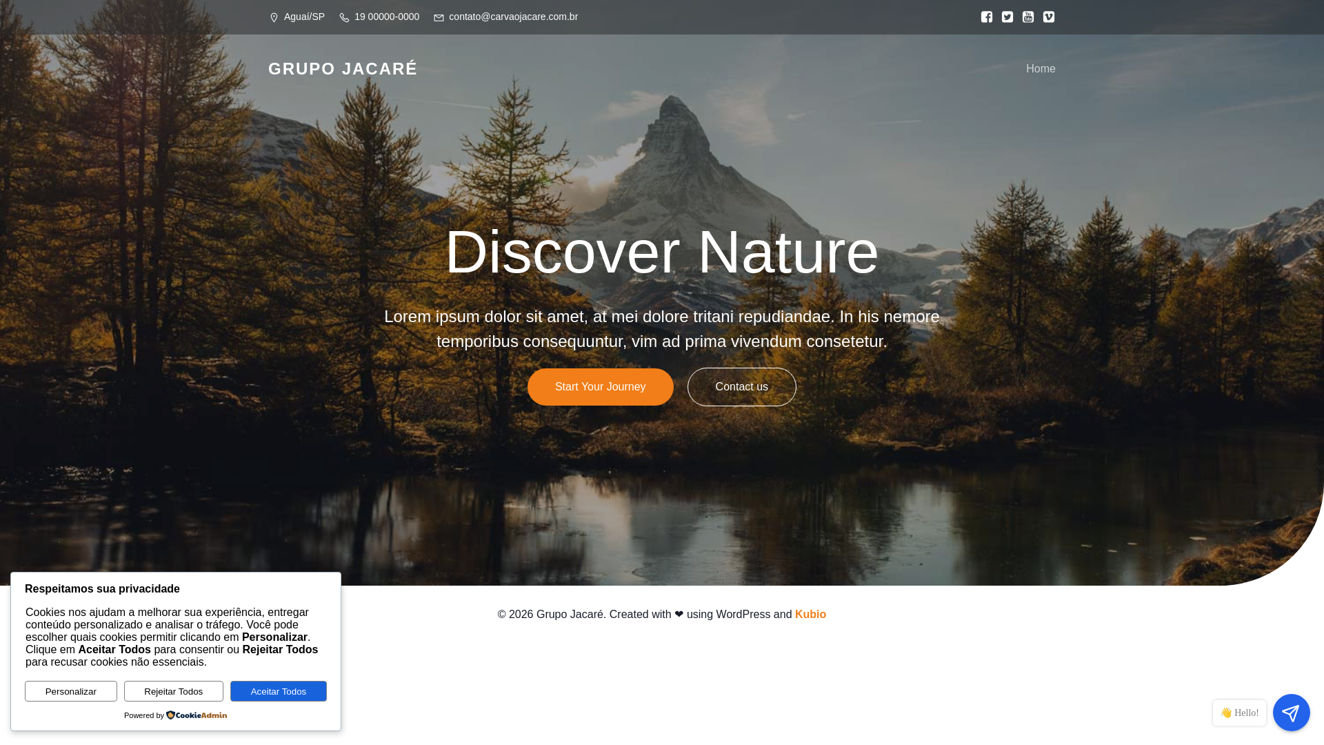 website screenshot of https://carvaojacare.com.br/