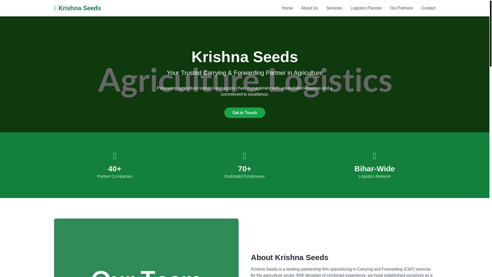 website screenshot of https://krishnaseeds.pages.dev/