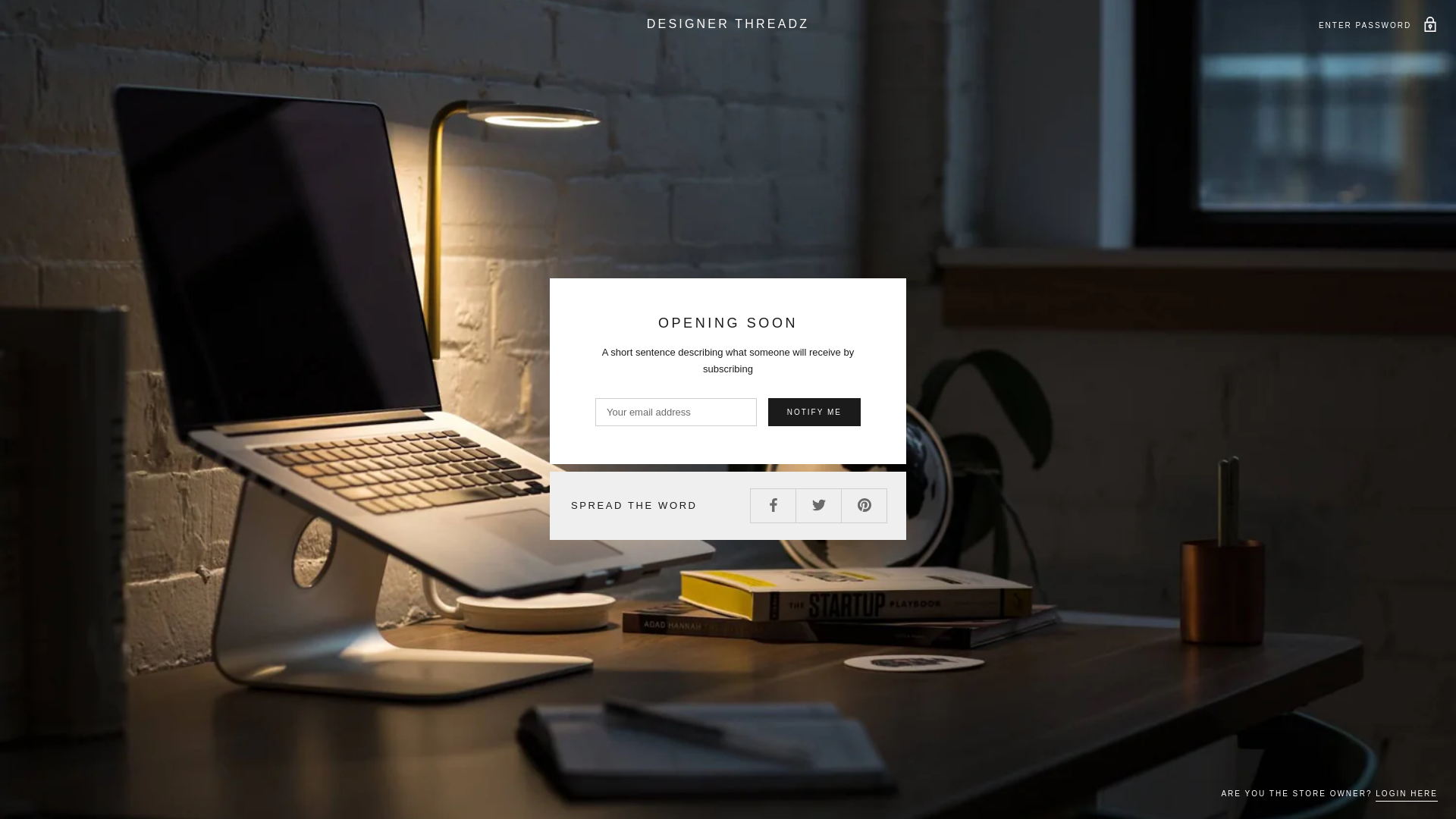 website screenshot of https://designerthreadz.online/