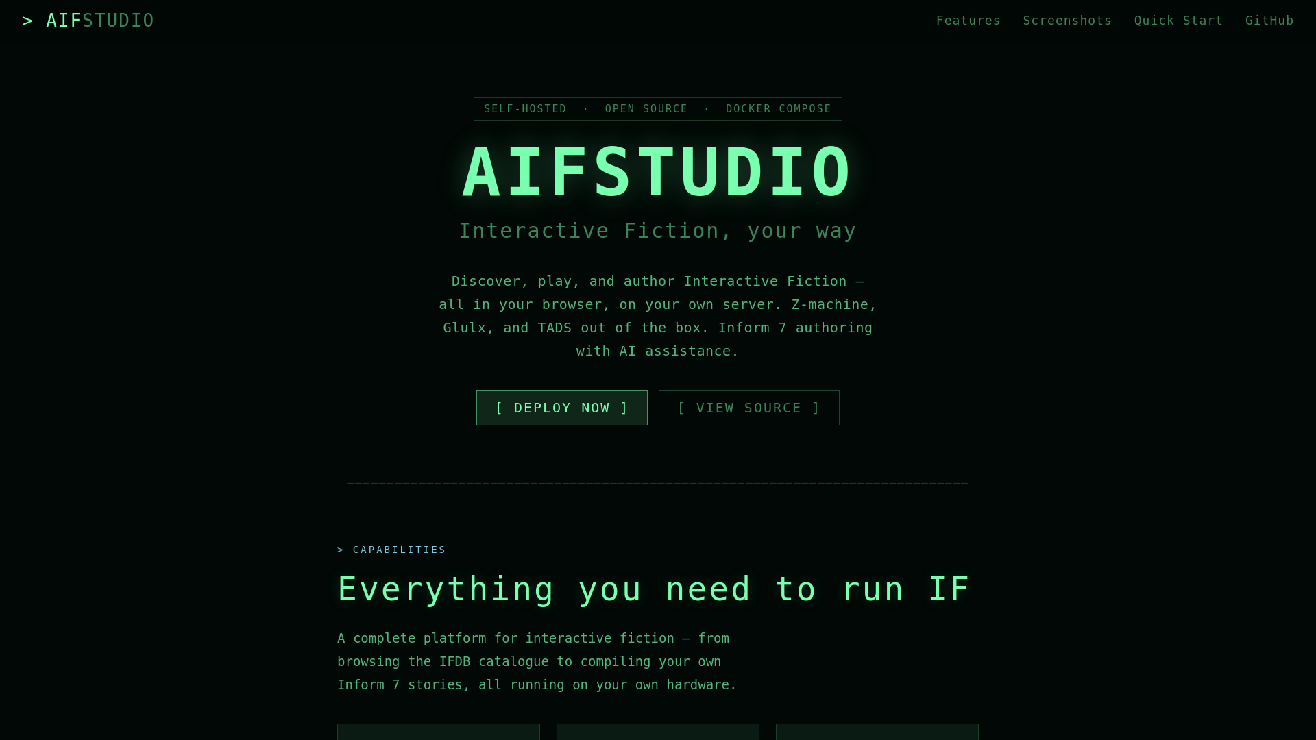 website screenshot of https://aifstudio.org/
