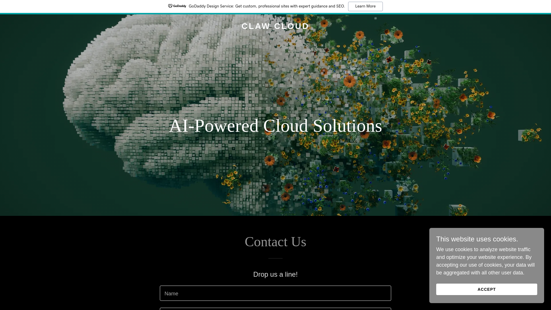 website screenshot of https://clawcloud.work/