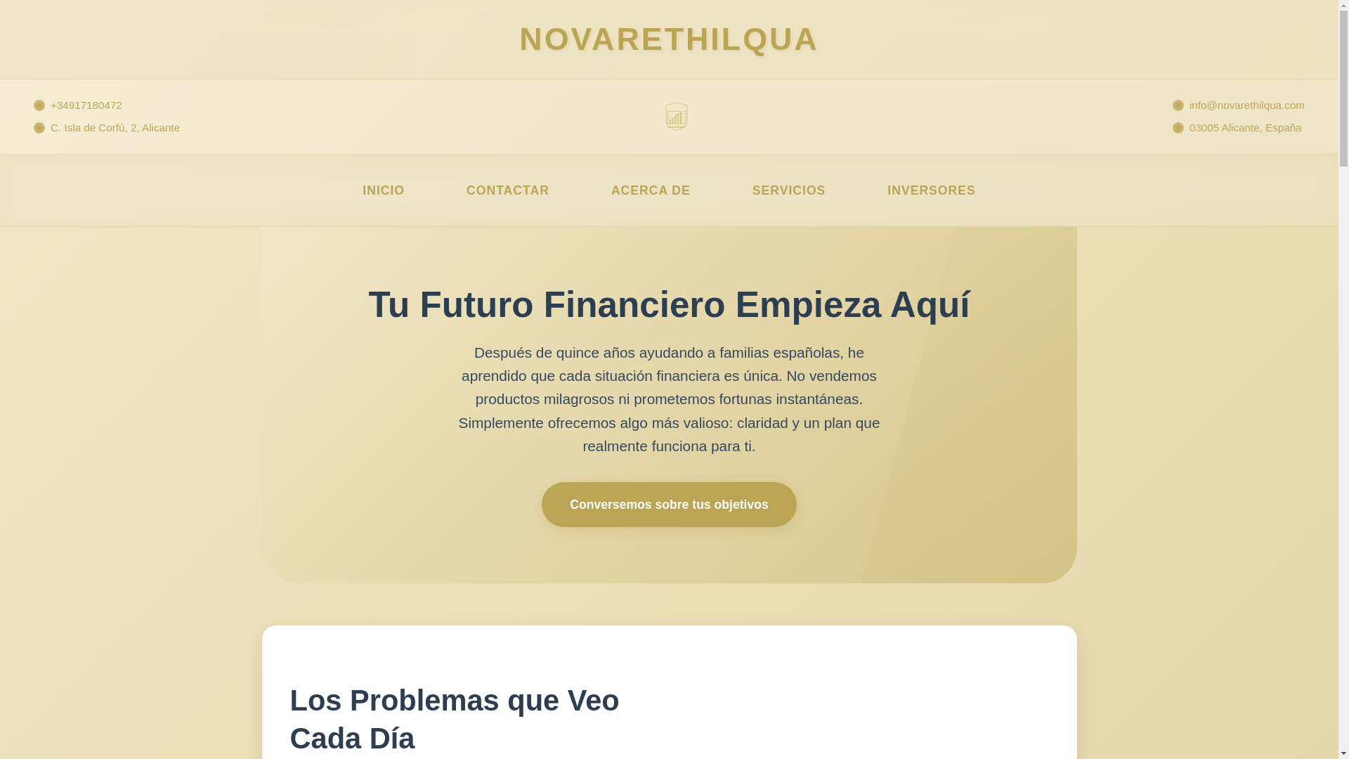 website screenshot of https://novarethilqua.com/