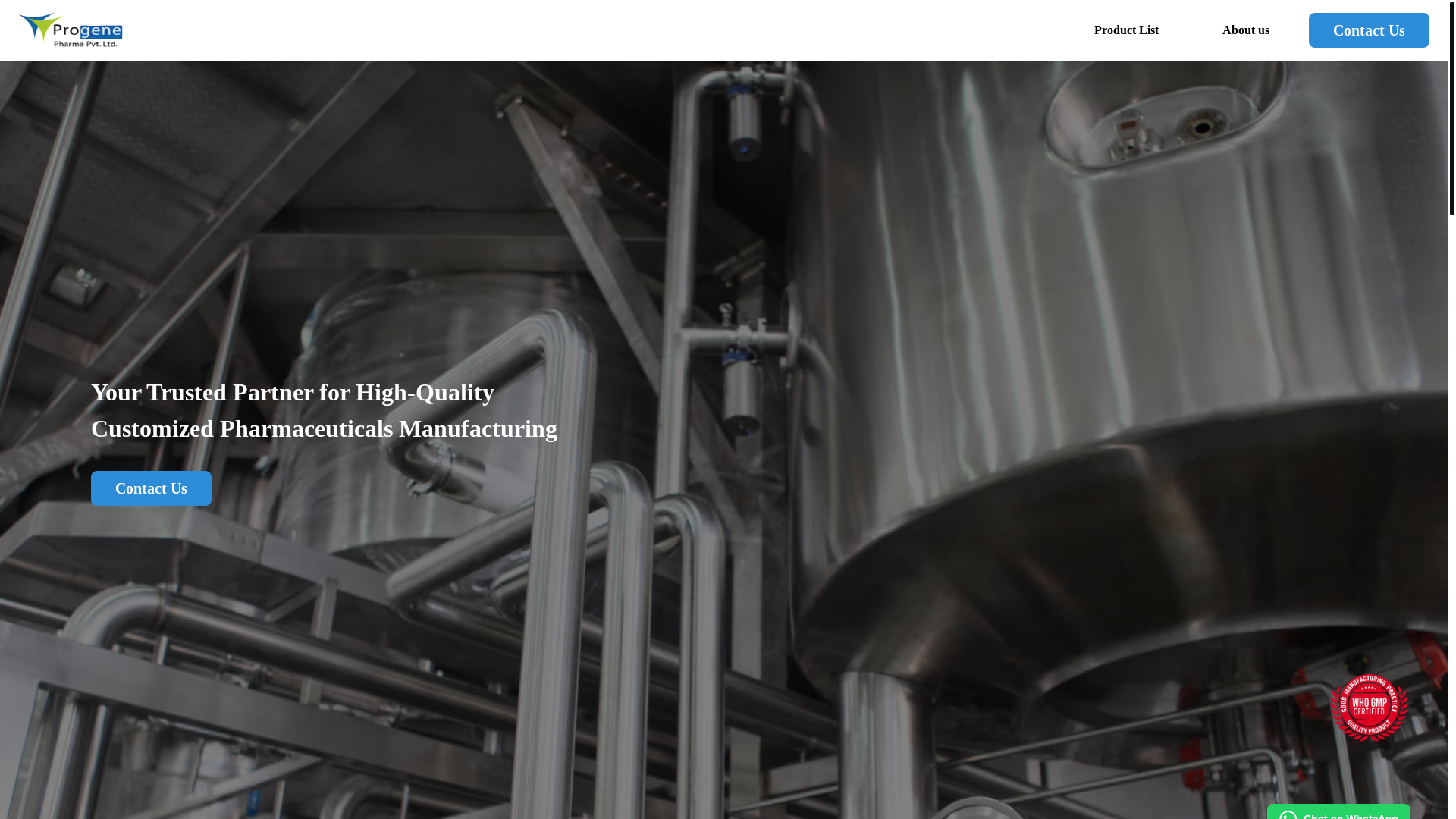 website screenshot of https://progenepharma-html.pages.dev/