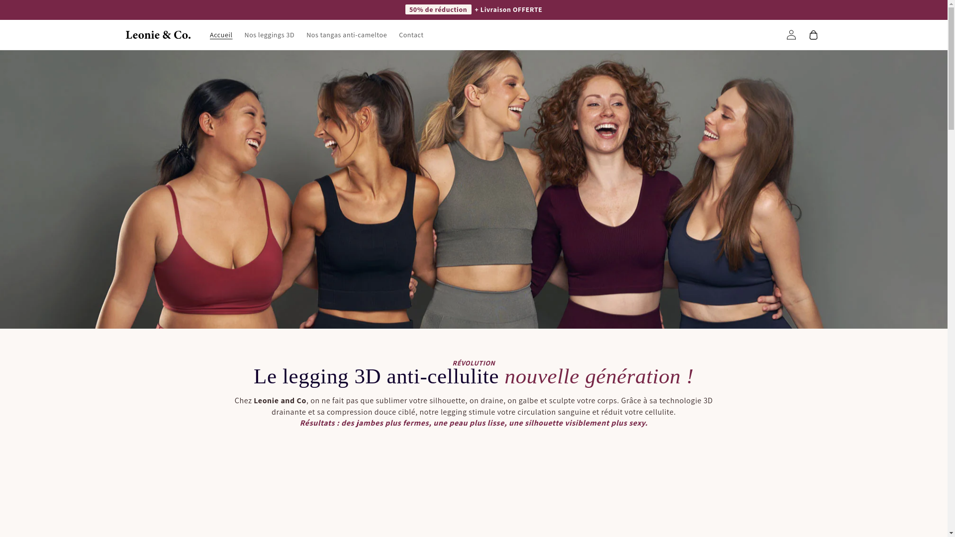 website screenshot of https://leonieandco.fr/