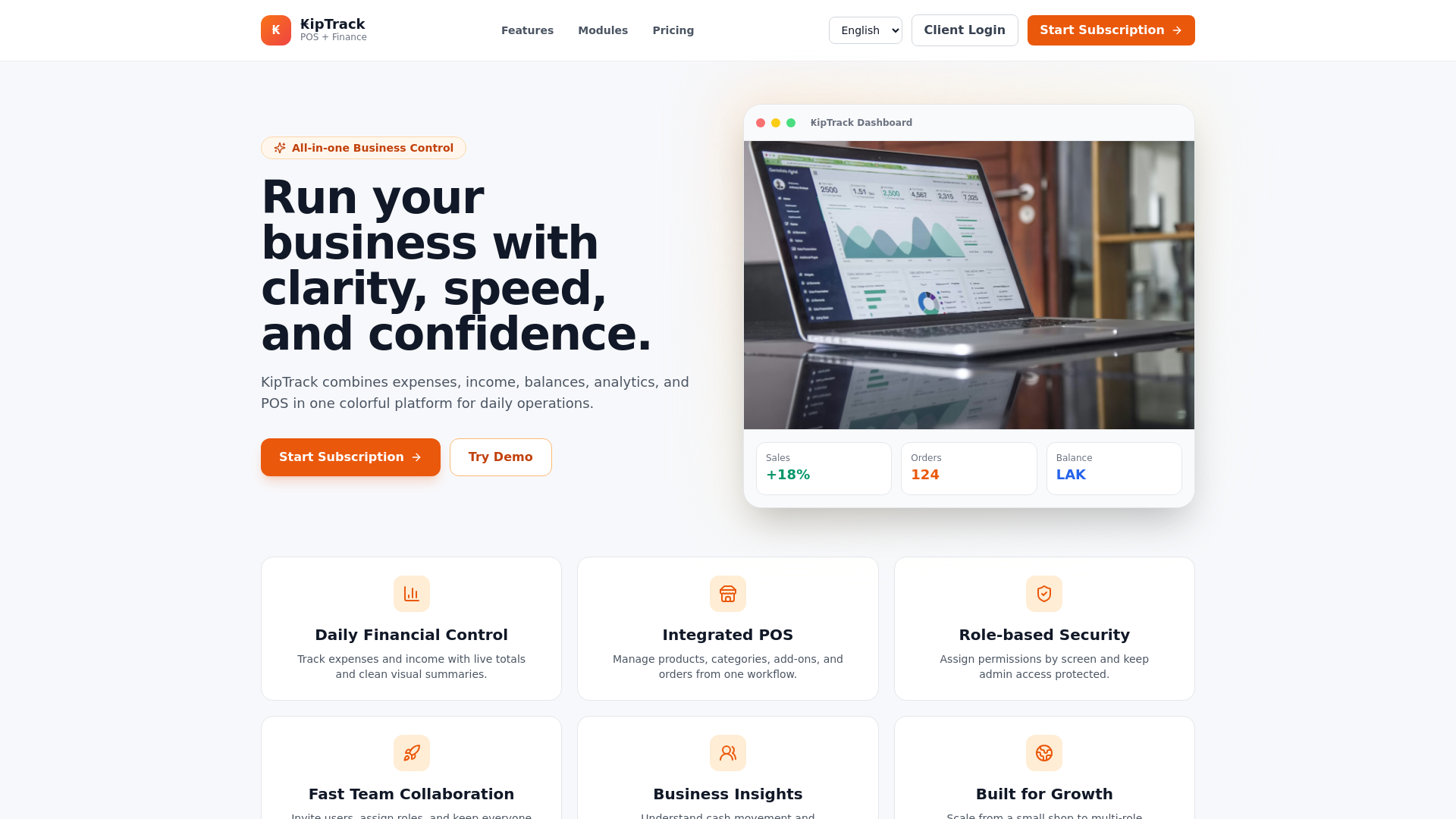 website screenshot of https://kiptrack-app.com/