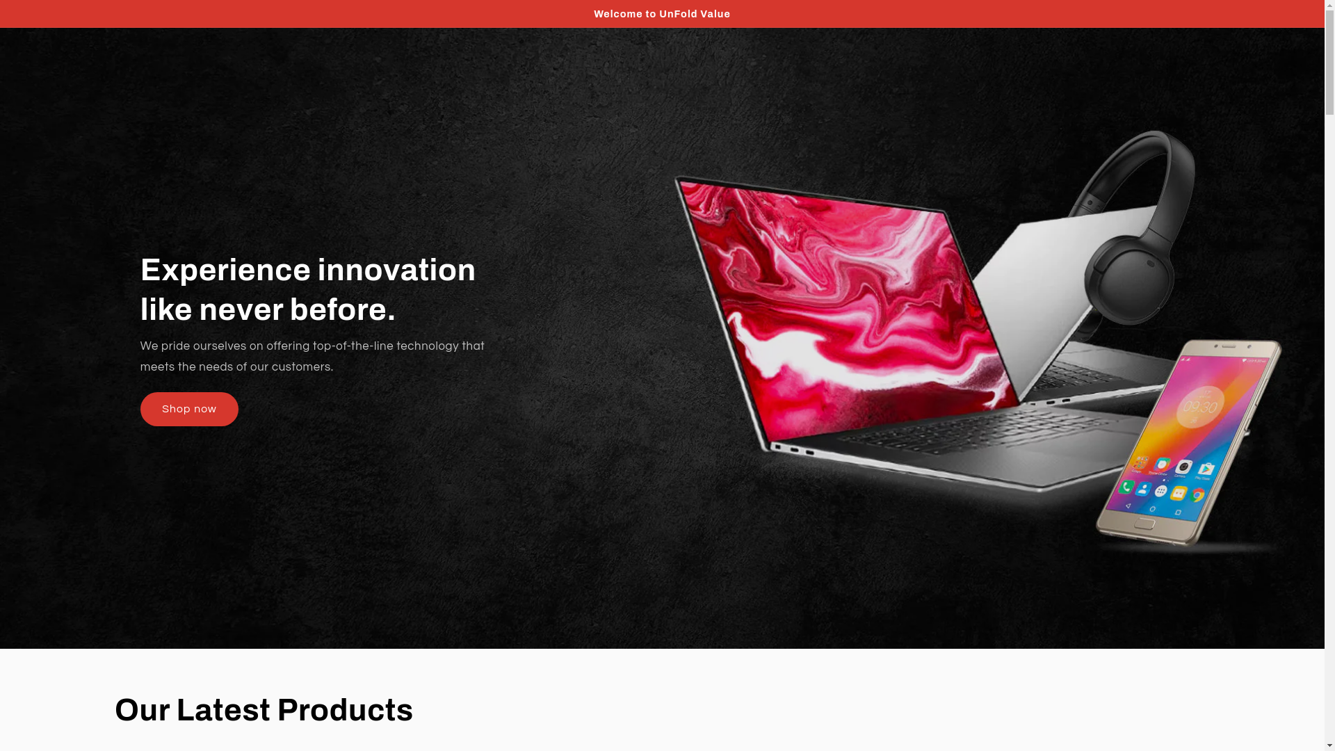 website screenshot of https://unfoldvalue.com/