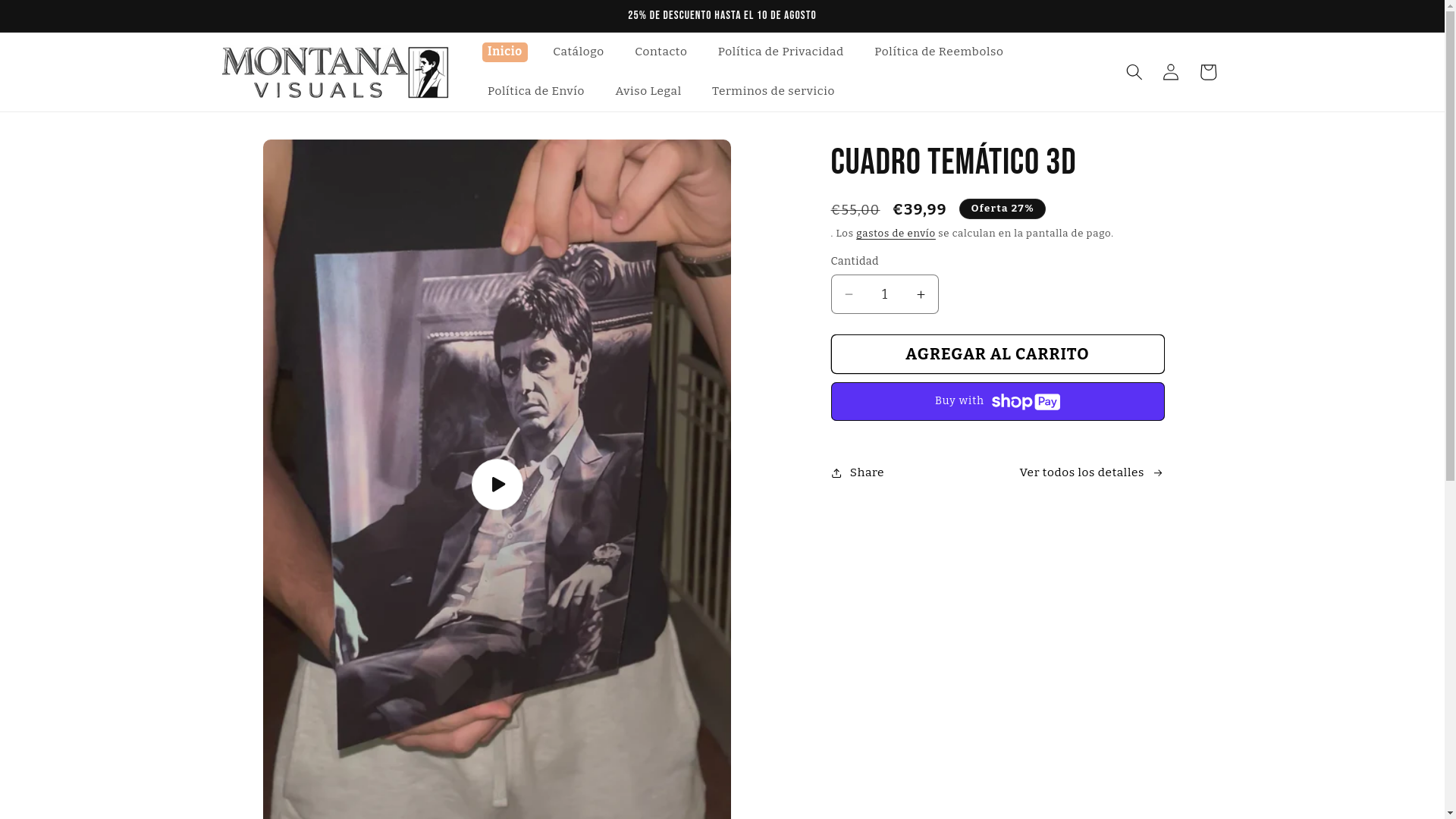 website screenshot of https://montanavisuals.store/