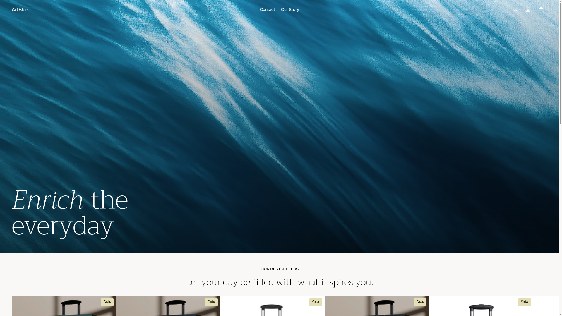 website screenshot of https://artbluestudio84.com/