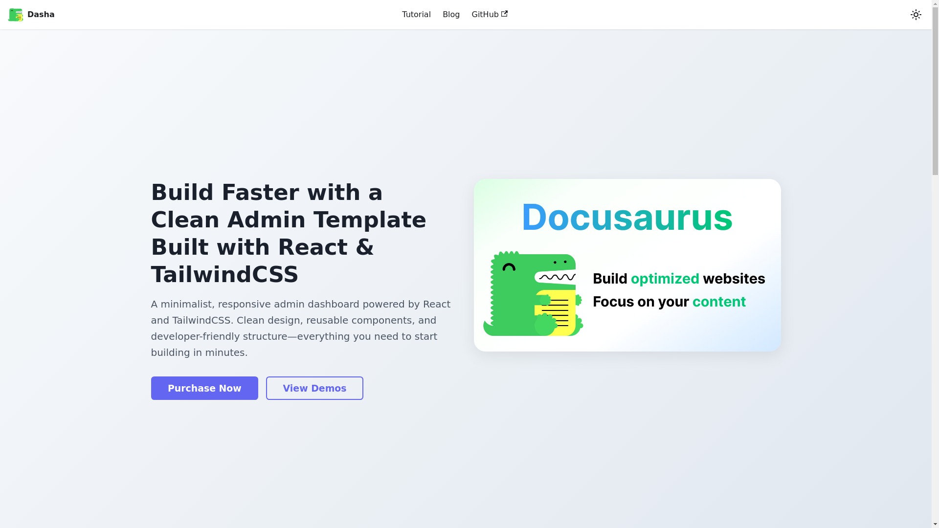 website screenshot of https://dasha-template.pages.dev/