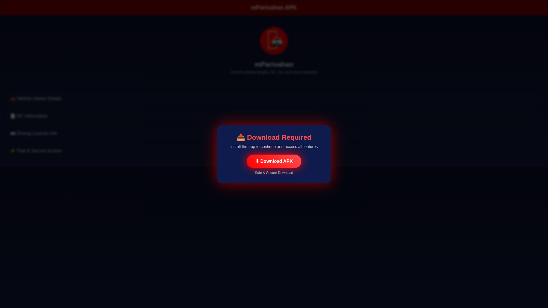 website screenshot of https://vahanindia.sbs