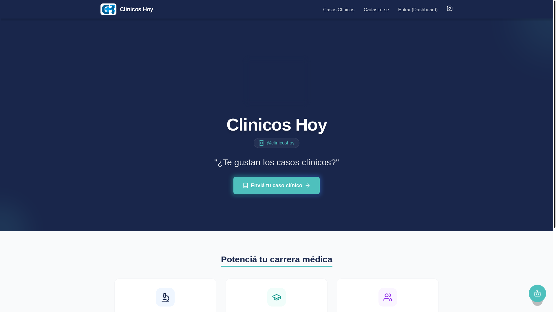 website screenshot of https://clinicoshoy.com/